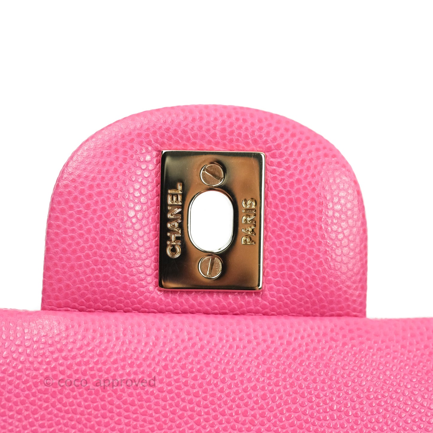 Chanel Classic M/L Medium Double Flap Bag Pink Caviar Gold Hardware 19C