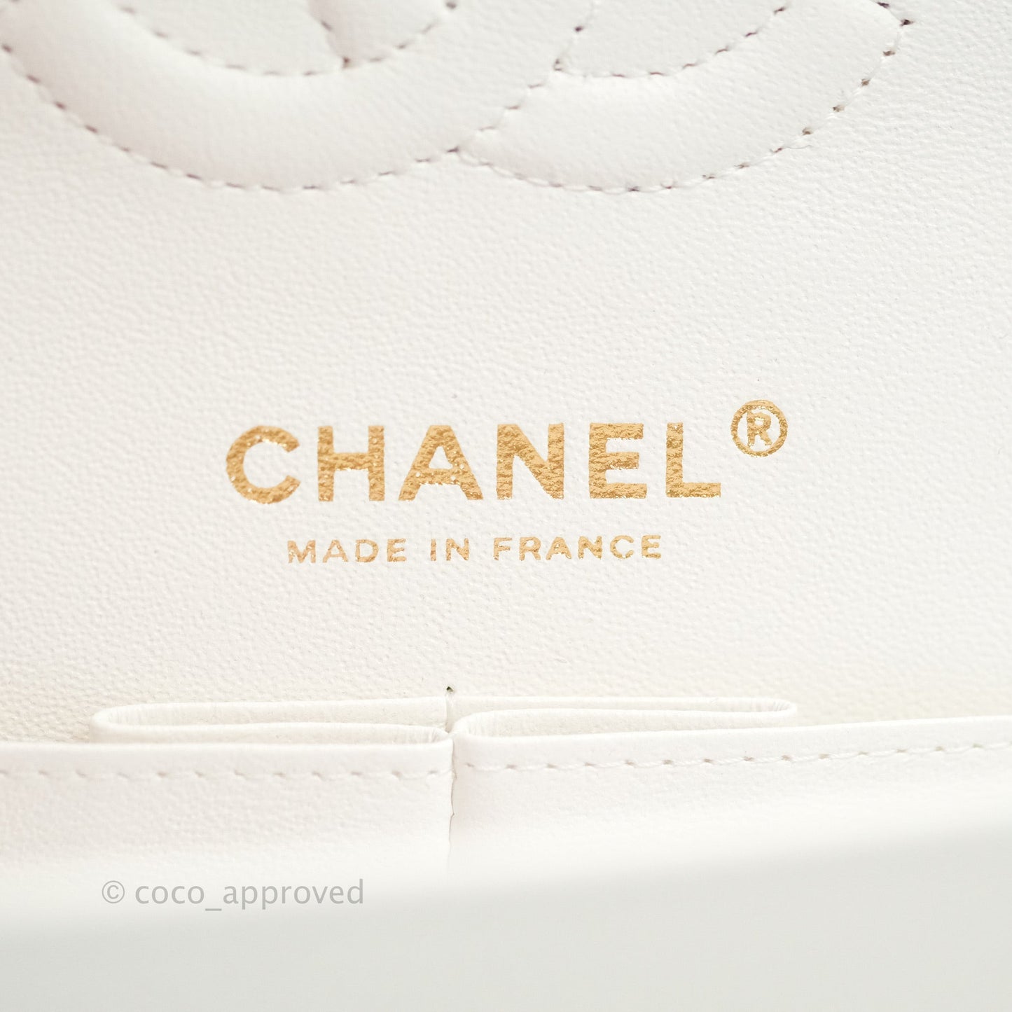 Chanel Classic Small S/M Flap Ivory White Caviar Gold Hardware
