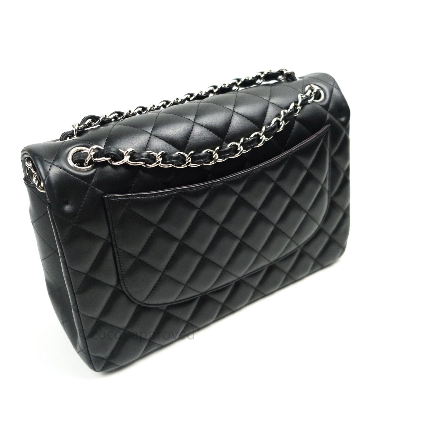 Chanel Jumbo Double Flap Black Lambskin Silver Hardware⁣⁣