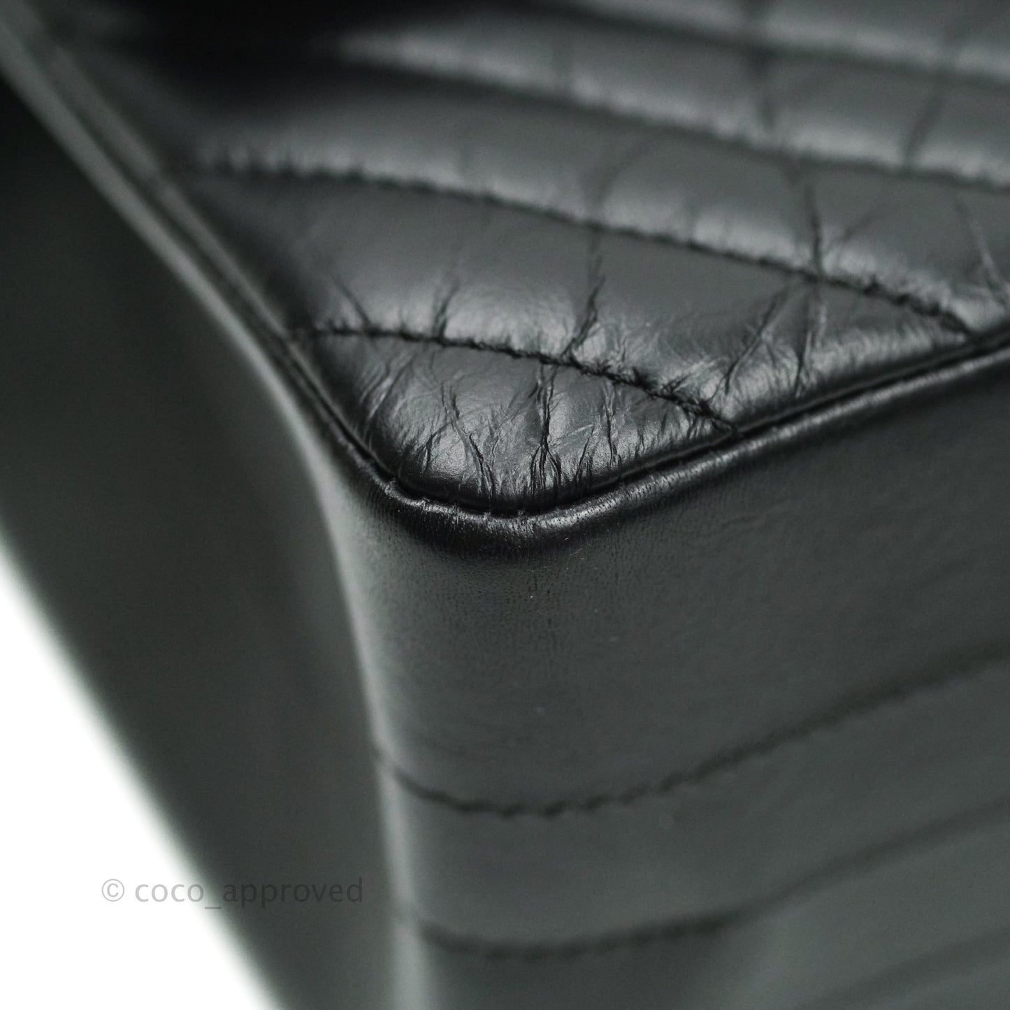 Chanel Reissue Chevron Aged Calfskin So Black Hardware 226