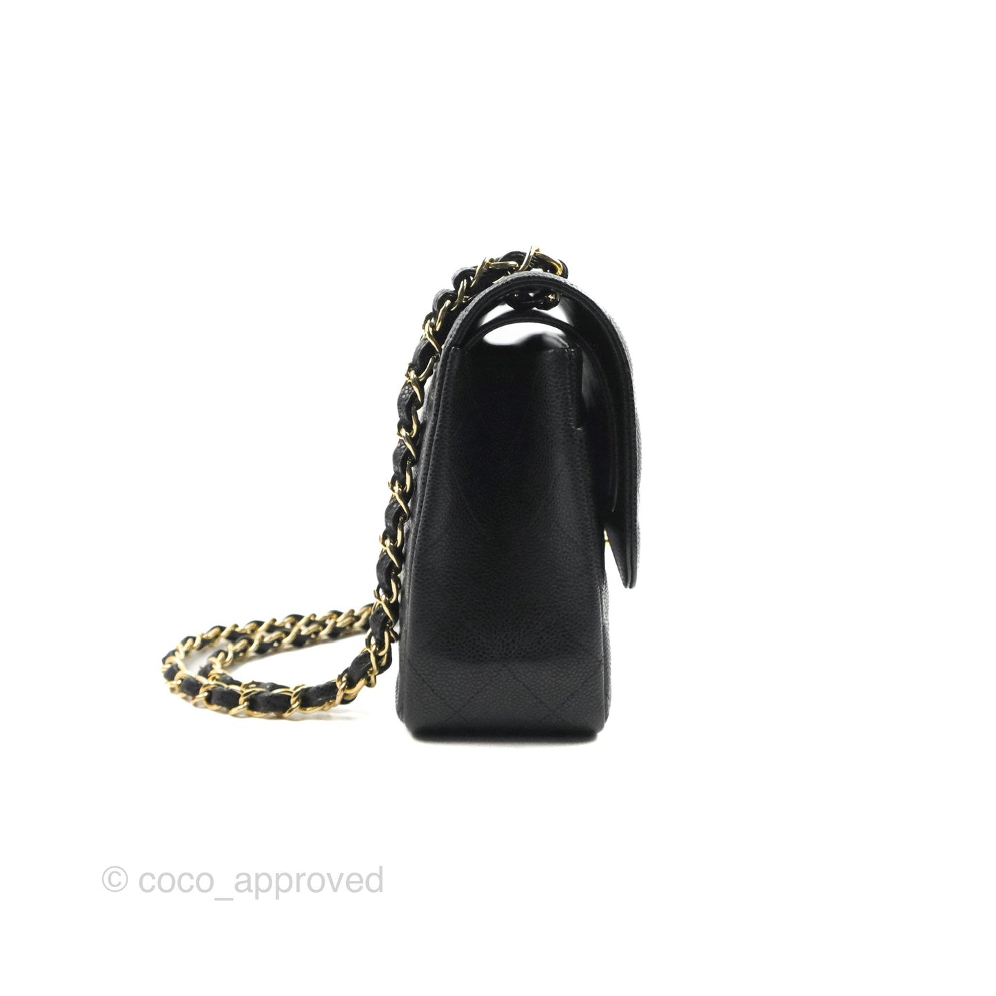 Chanel Jumbo Double Flap Black Caviar Gold Hardware⁣⁣