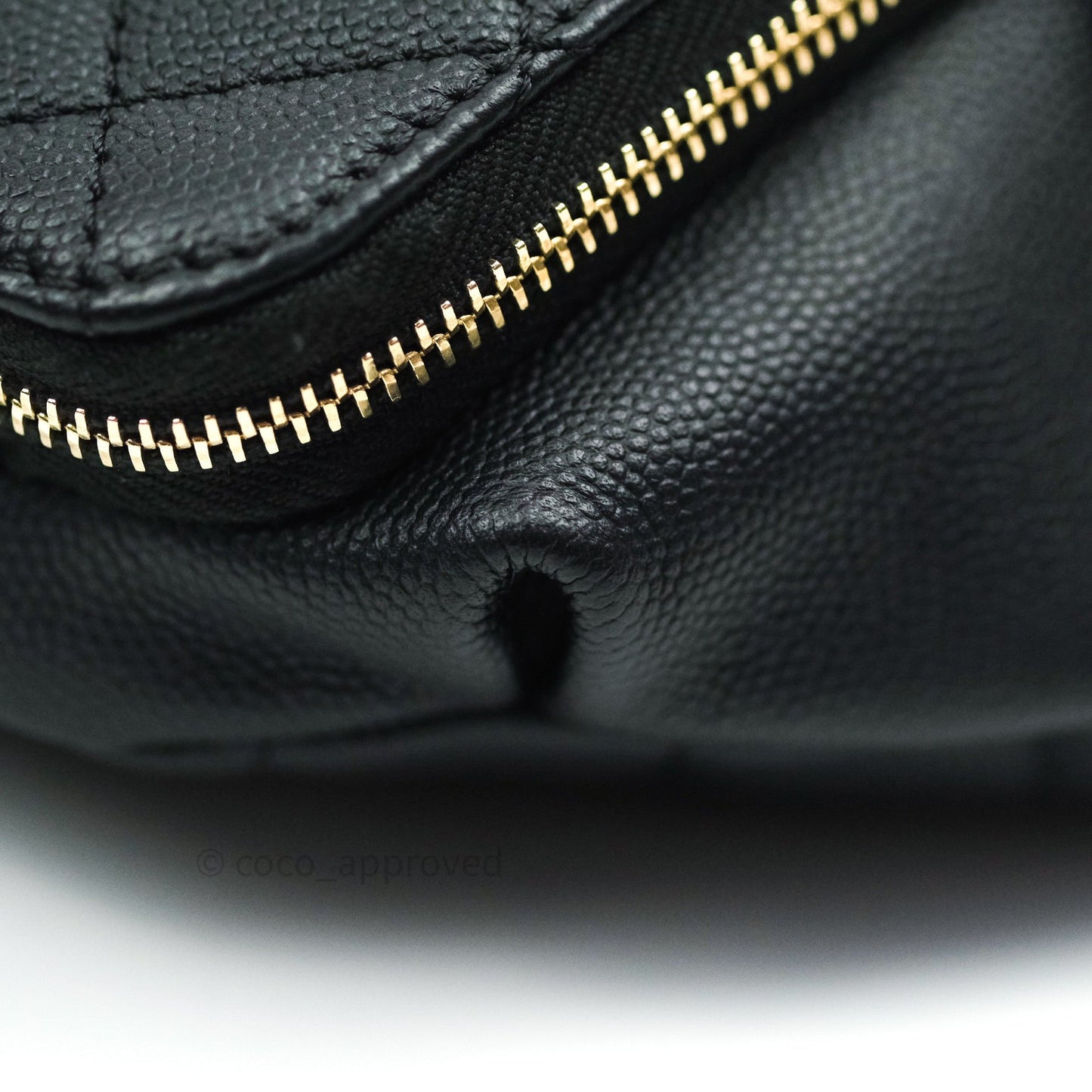 Chanel Quilted Business Affinity Waist Belt Bag Black Caviar Gold Hardware