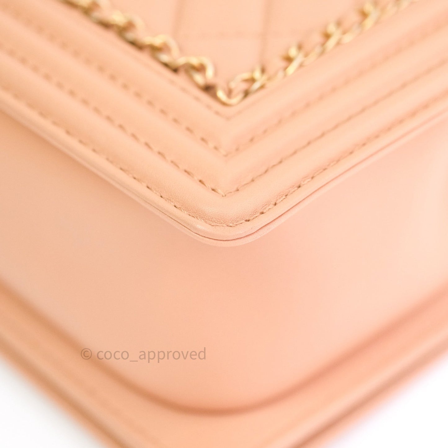 Chanel Boy Quilted Medium Dark Beige Calfskin Gold Hardware 20C