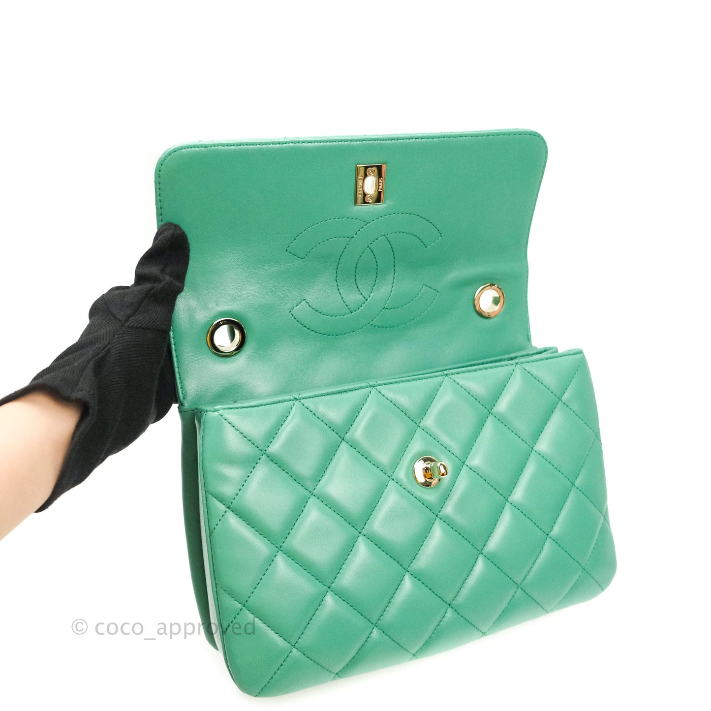 Chanel Trendy CC Small Mint Green Lambskin Gold Hardware