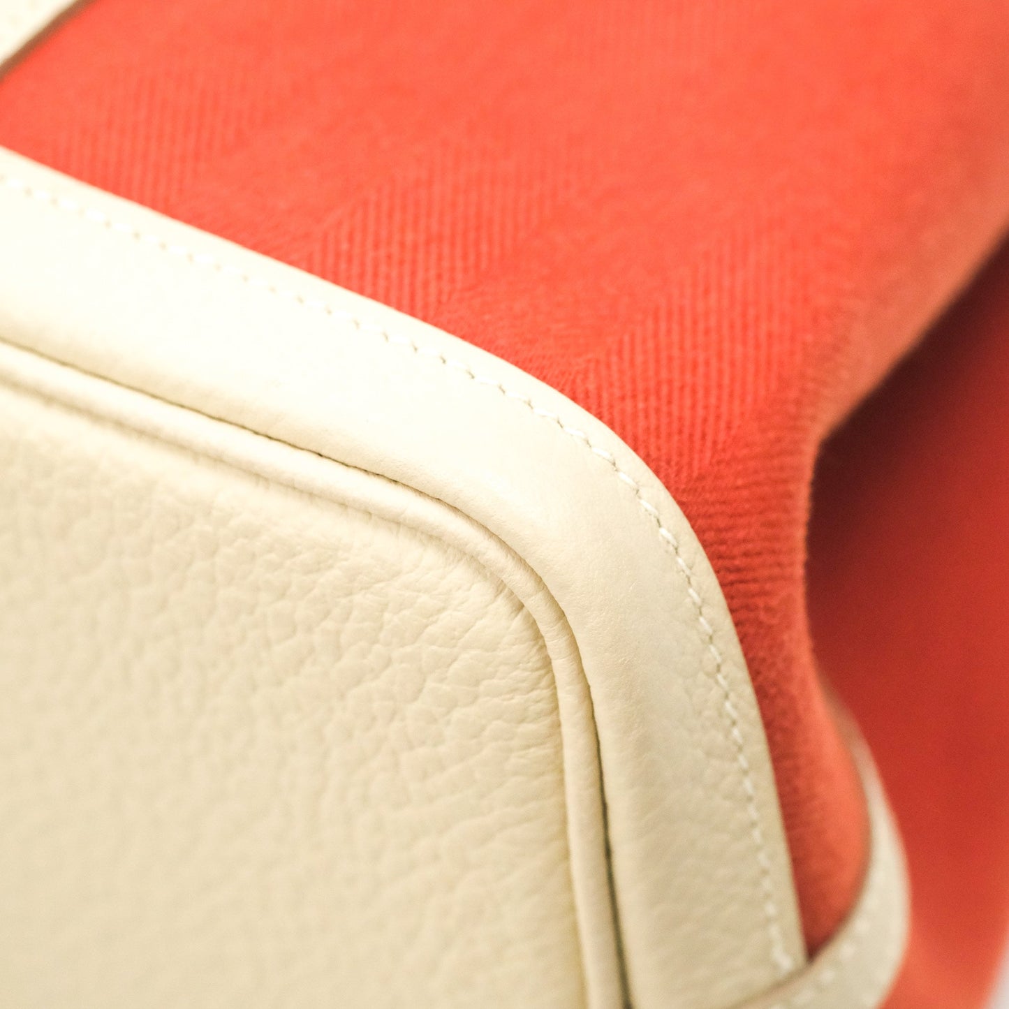 Hermes Garden Party 30 Red/Craie Canvas Negonda