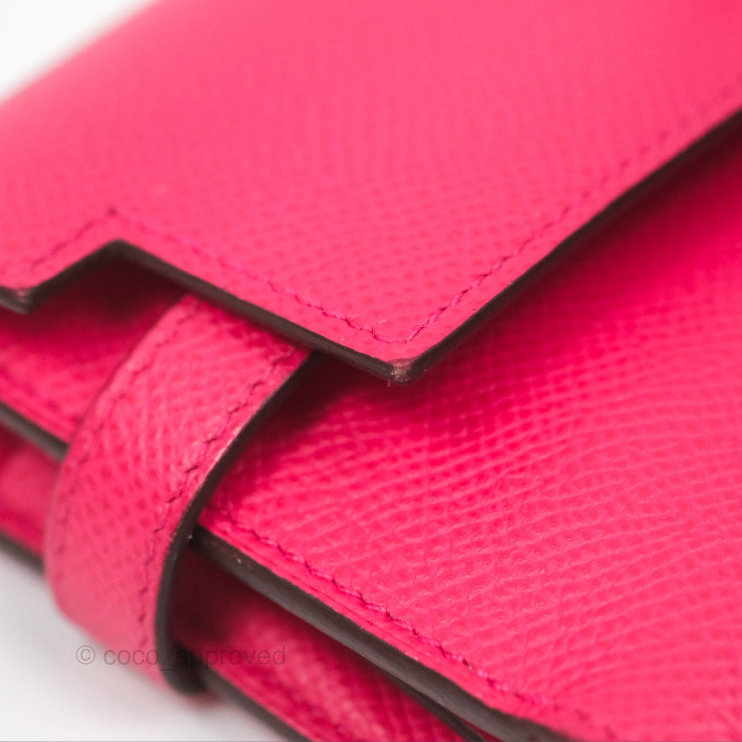 Hermès Small Kelly Wallet Rose Extreme I6 Epsom Palladium Hardware