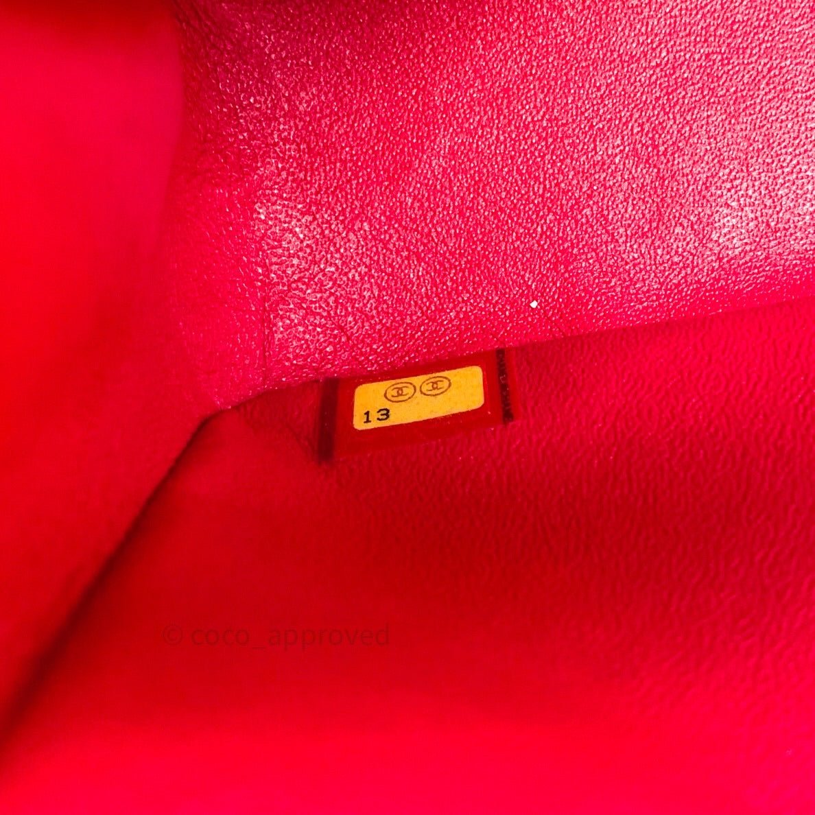 Chanel Classic M/L Lambskin Medium Double Flap Red Pink Silver Hardware