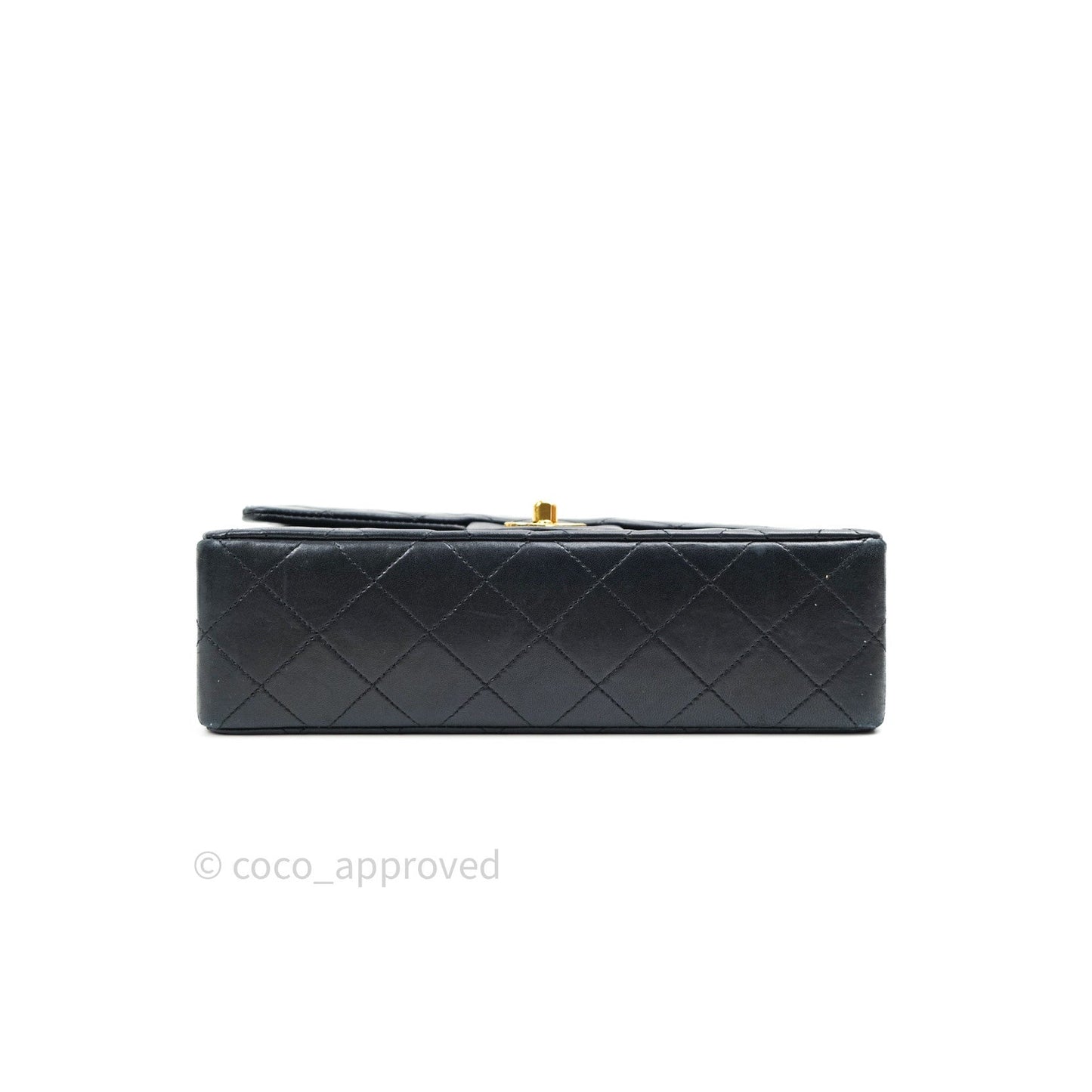 Chanel Vintage Classic Double Flap S/M Small Black Lambskin 24K Gold Hardware