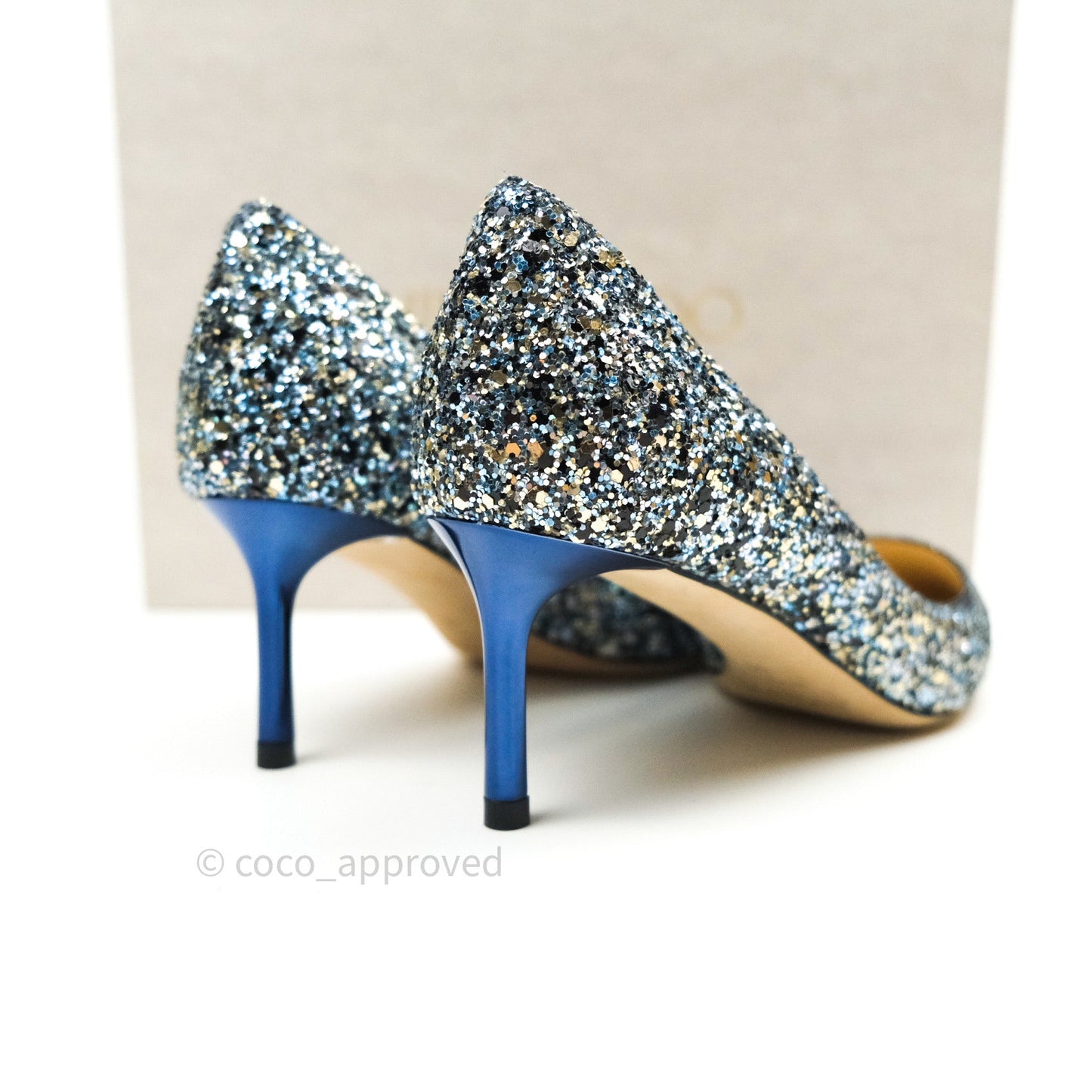 Jimmy Choo Electric Blue Mix Party Coarse Glitter Romy 60