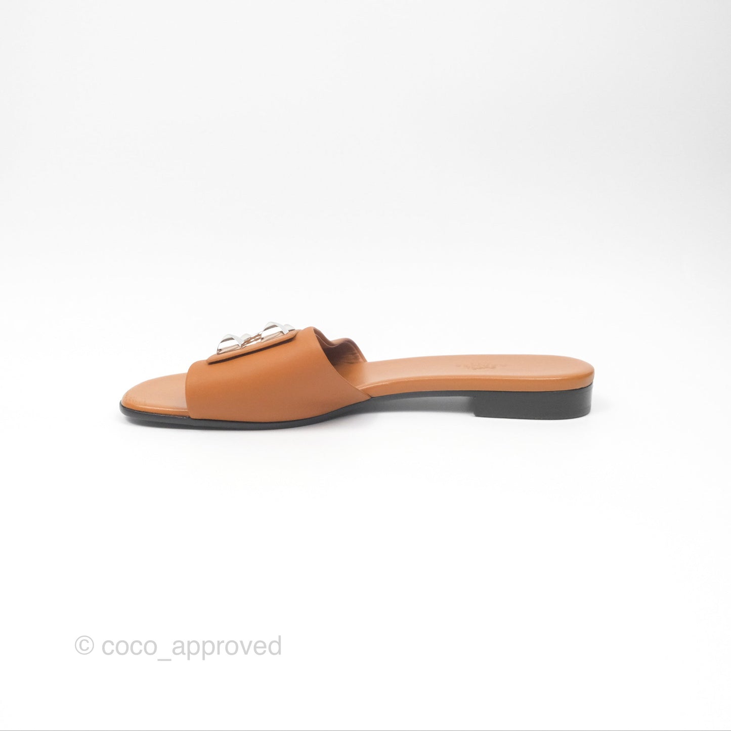 Hermès Dune Sandal Gold 37 Palladium Hardware Size 39.5