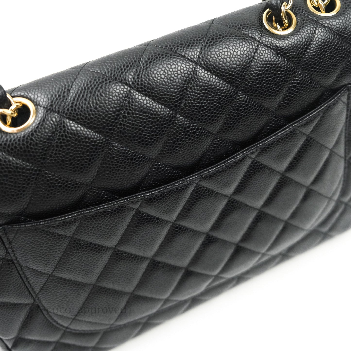 Chanel Jumbo Single Flap Black Caviar Gold Hardware⁣⁣
