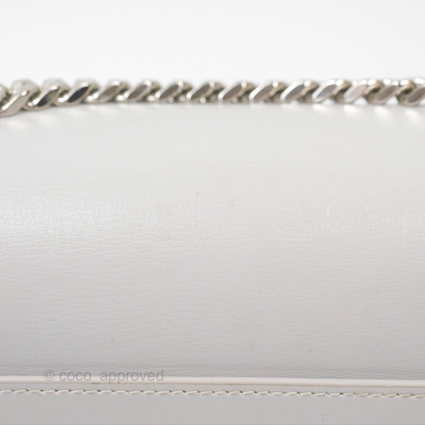 Saint Laurent Sunset Medium Light Grey Calfskin Silver Hardware