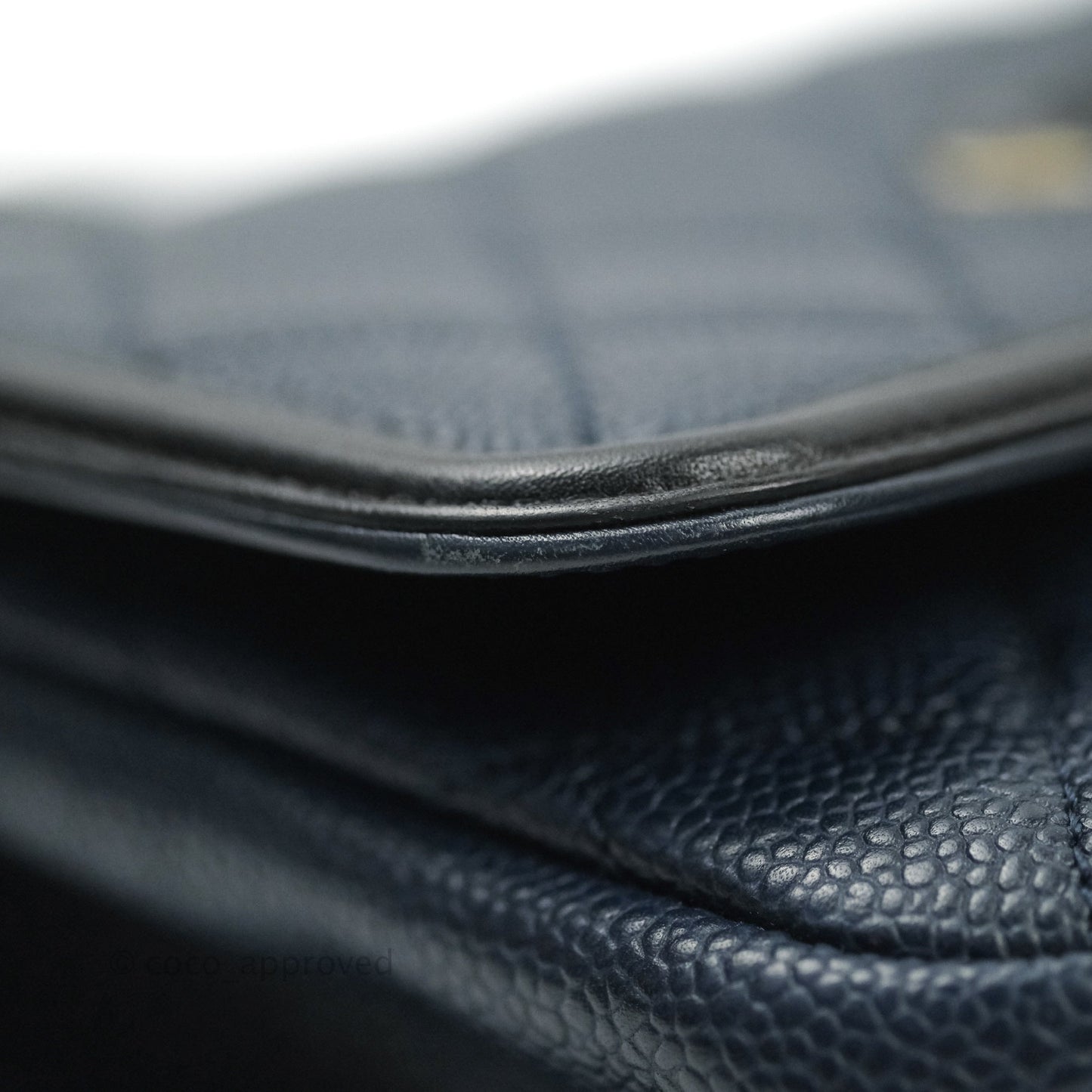 Chanel Quilted Small CC Filigree Flap Navy Caviar