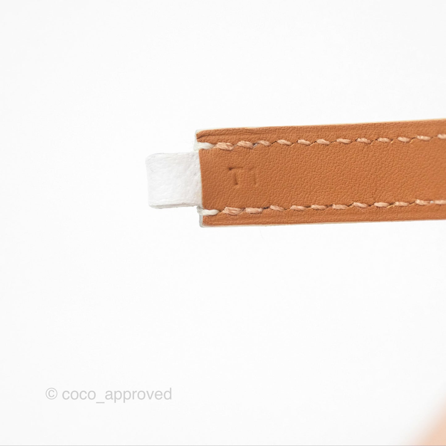Hermès Rivale Double Tour Bracelet White Epsom Gold Hardware