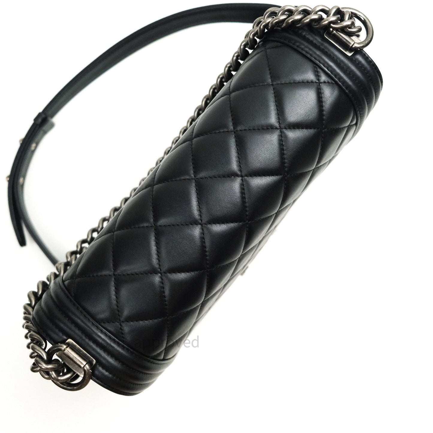 Chanel Quilted Boy New Medium Black Calfskin Ruthenium Hardware