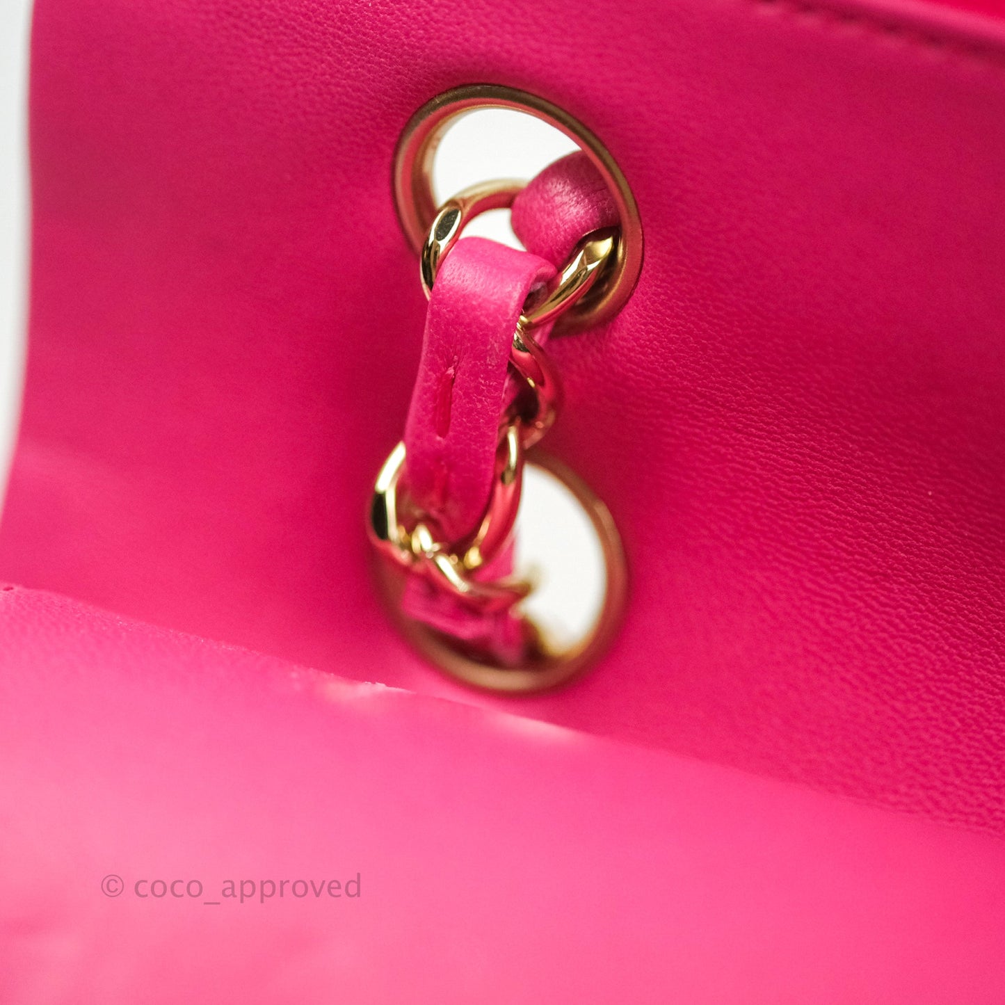 Chanel Classic M/L Medium Double Flap Hot Pink Lambskin Gold Hardware