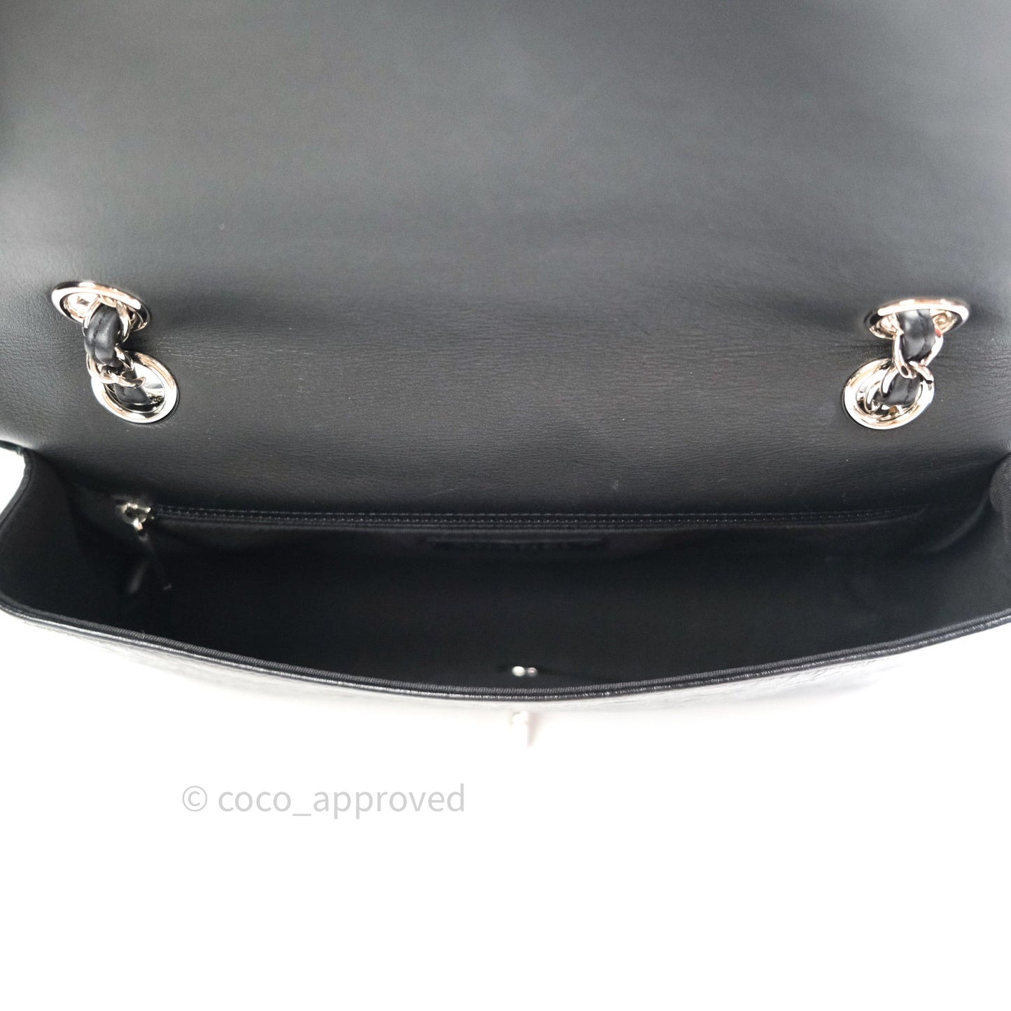 Chanel Bi Quilted Crumpled Calfskin Black Silver Hardware