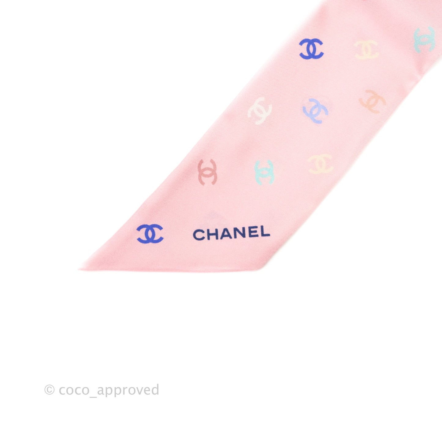Chanel CC Silk Twilly in Pink