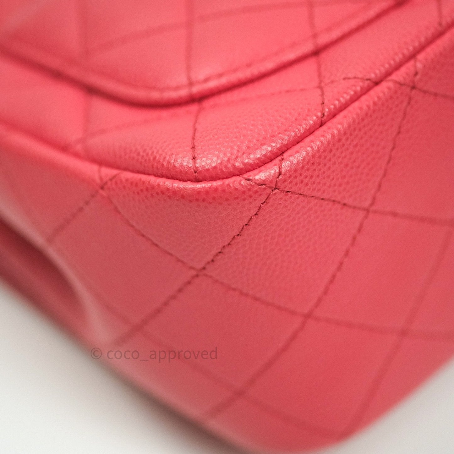 Chanel Mini Square Pink Caviar Gold Hardware 17C