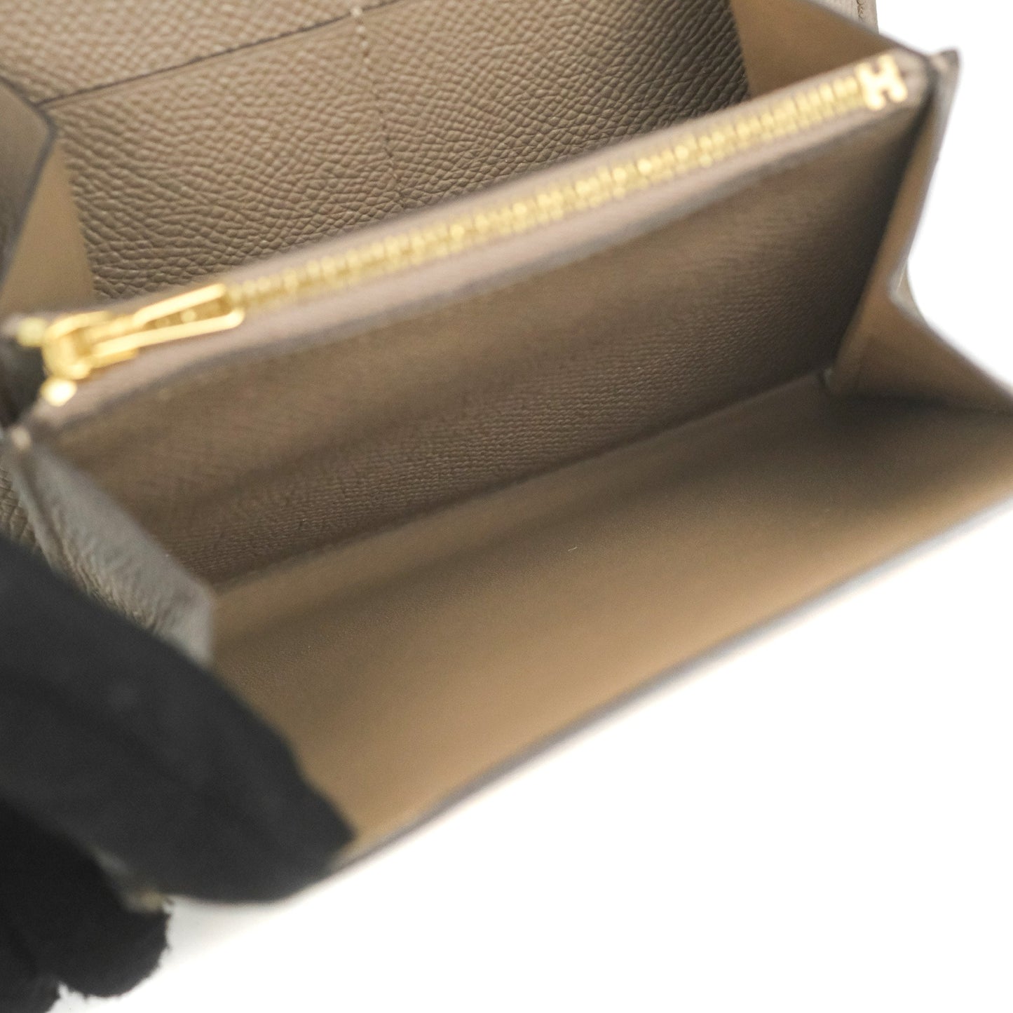 Hermès Constance Short Wallet Gris Asphalt Epsom Rose Gold Hardware