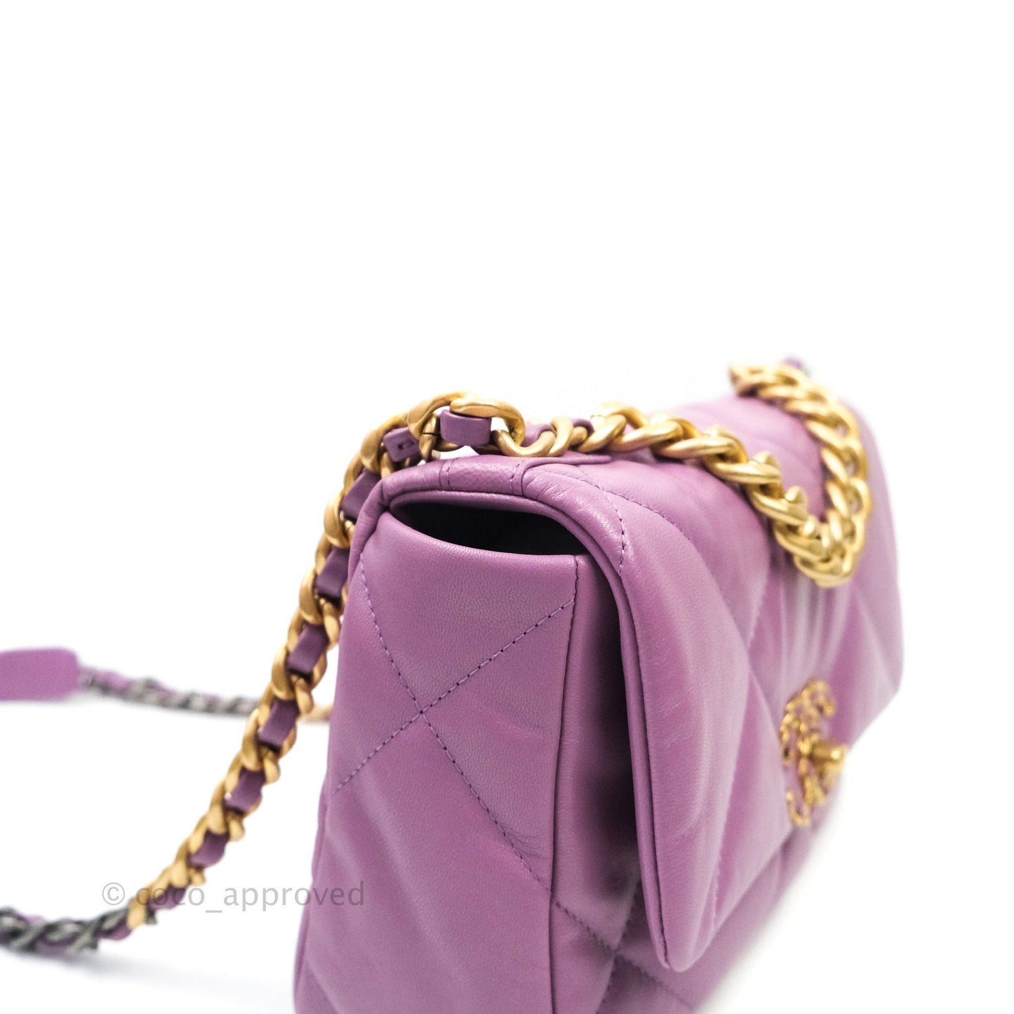 Chanel 19 Small Lavender Purple Mixed Hardware