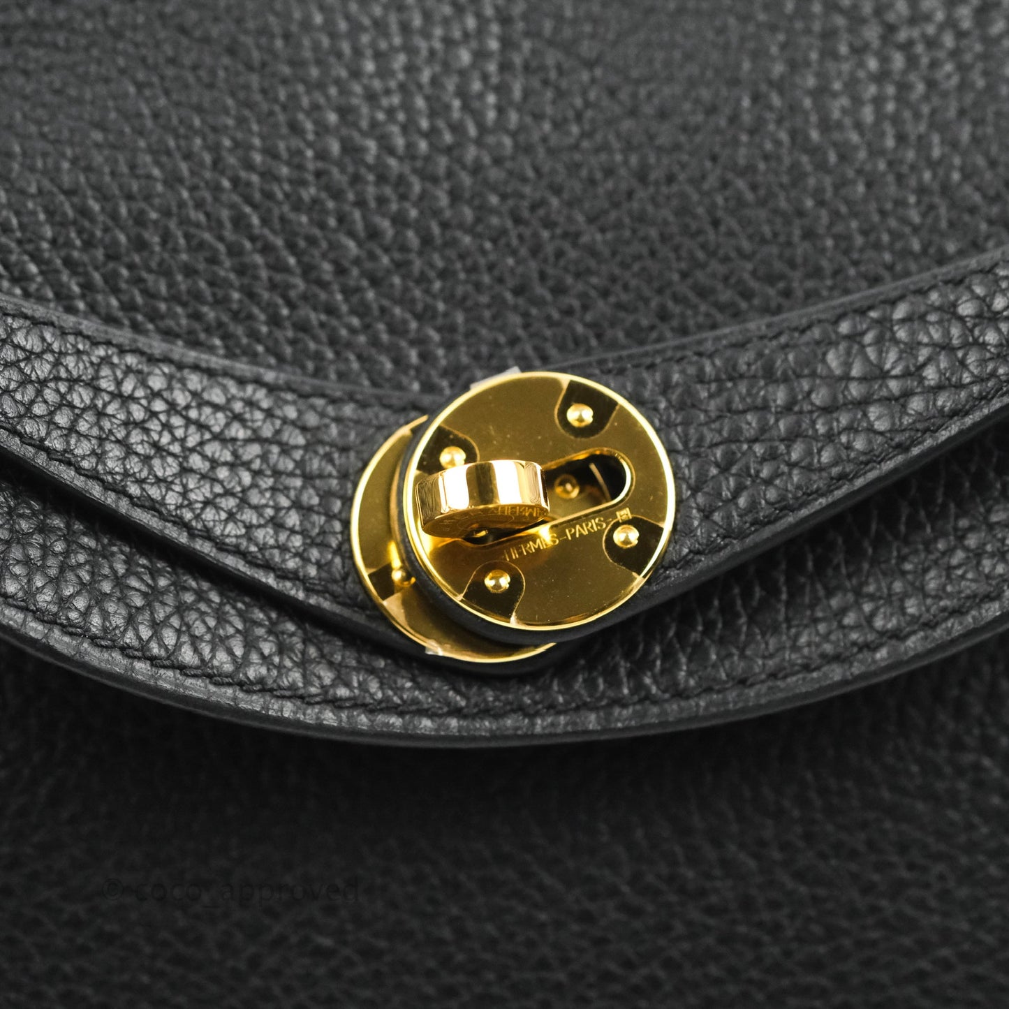 Hermès Lindy 26 Black Clemence Gold Hardware
