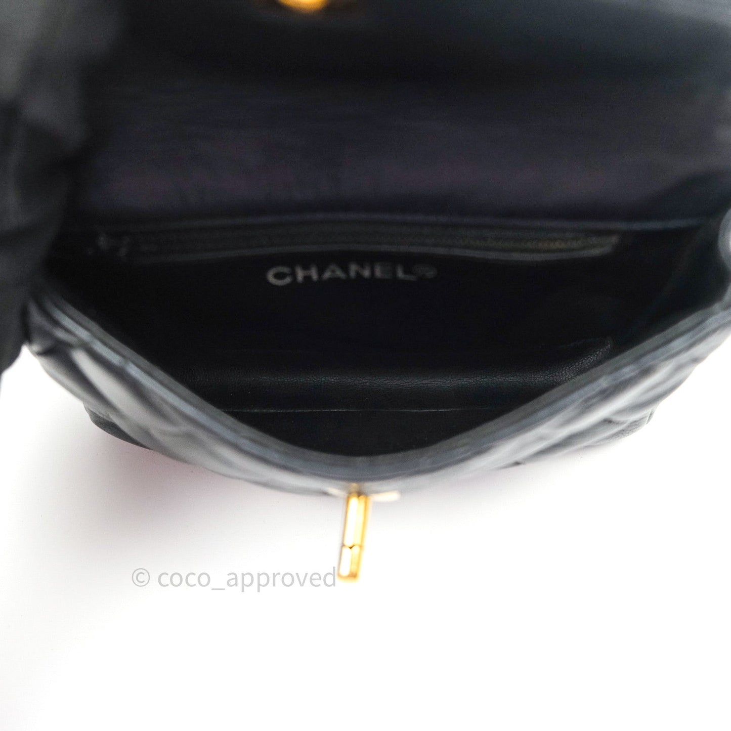 Chanel Quilted Belt Bag Black Lambskin 24K Gold Hardware