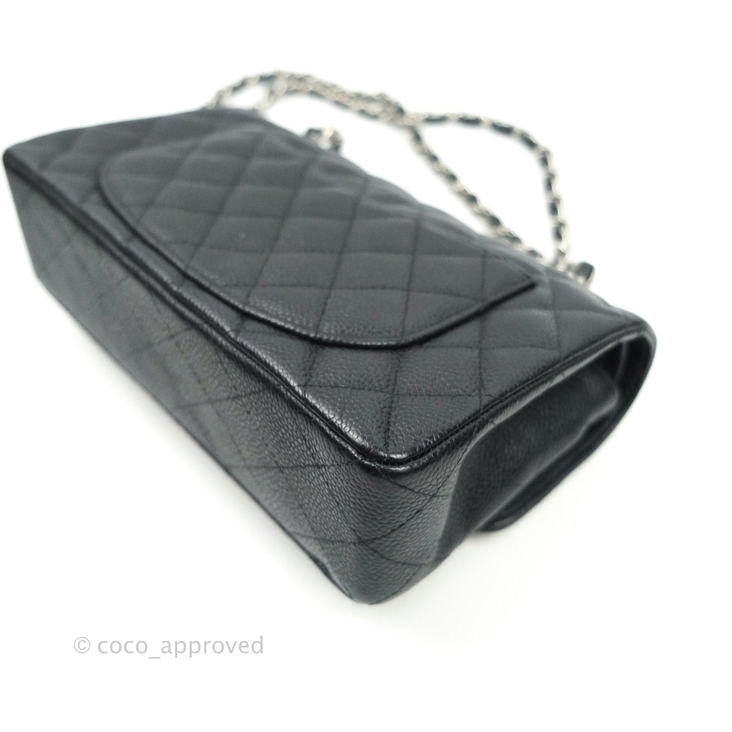 Chanel Classic Small S/M Flap Black Caviar Silver Hardware