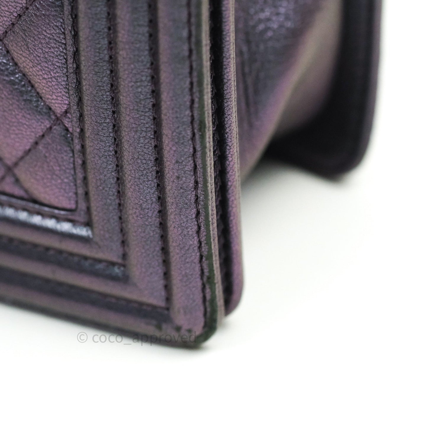 Chanel Purple Mermaid Iridescent Medium Calfskin Boy Bag