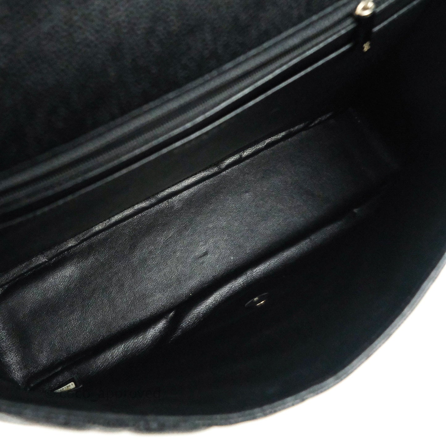 Chanel Quilted Maxi Single Flap Black Caviar Silver Hardware
