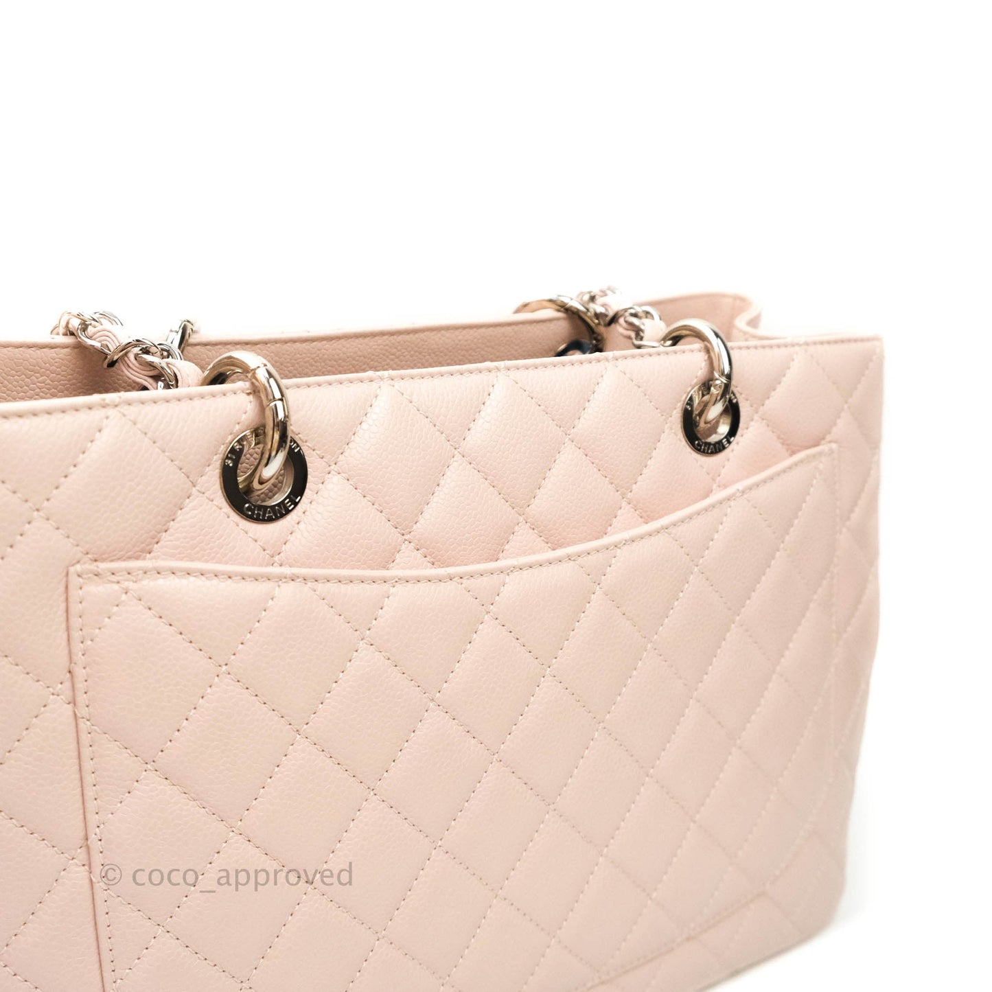 Chanel GST Pale Pink Caviar Silver Hardware