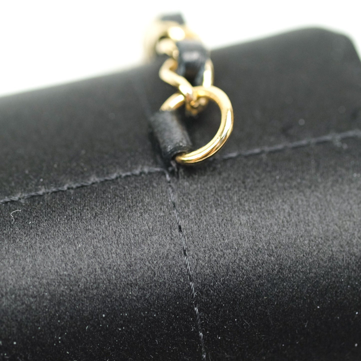 Chanel Satin Camellia Mini Flap Black Gold Hardware