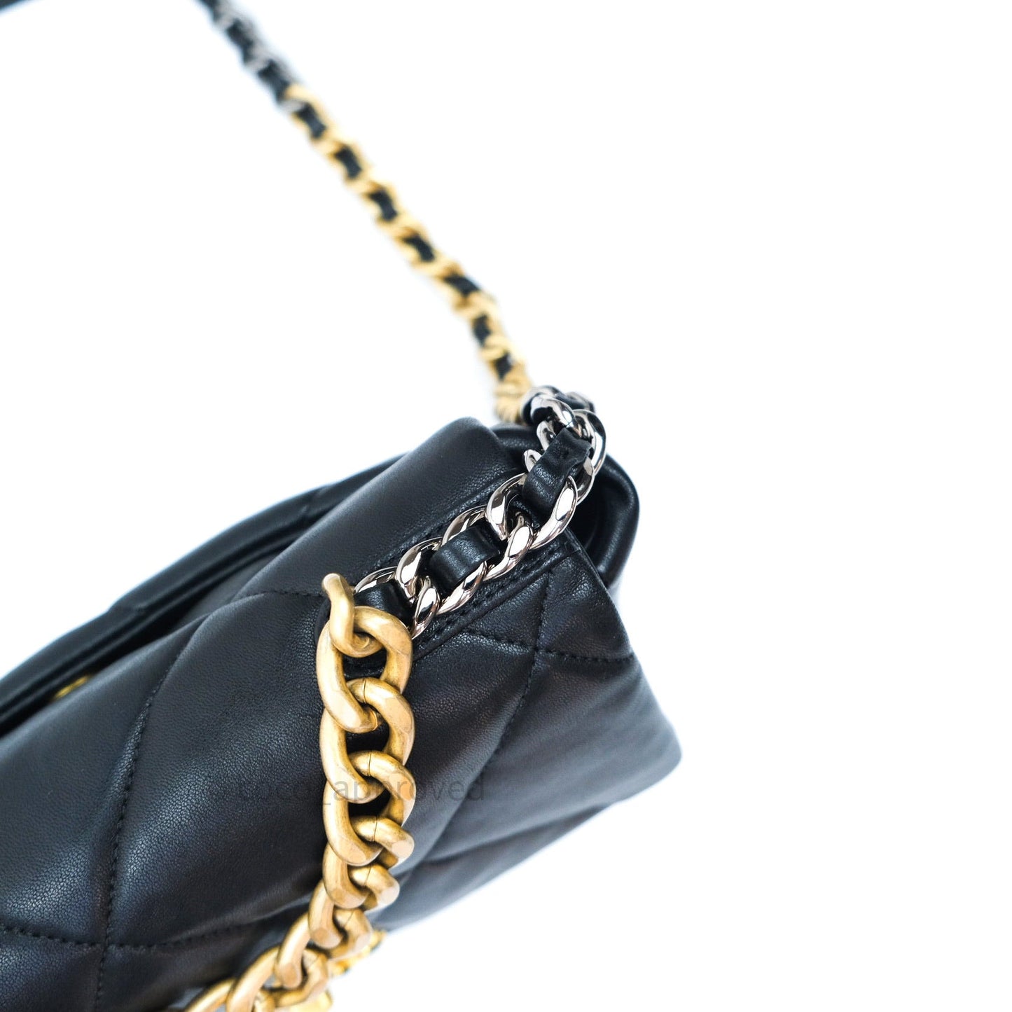 Chanel 19 Small Black Goatskin Mixed Hardware