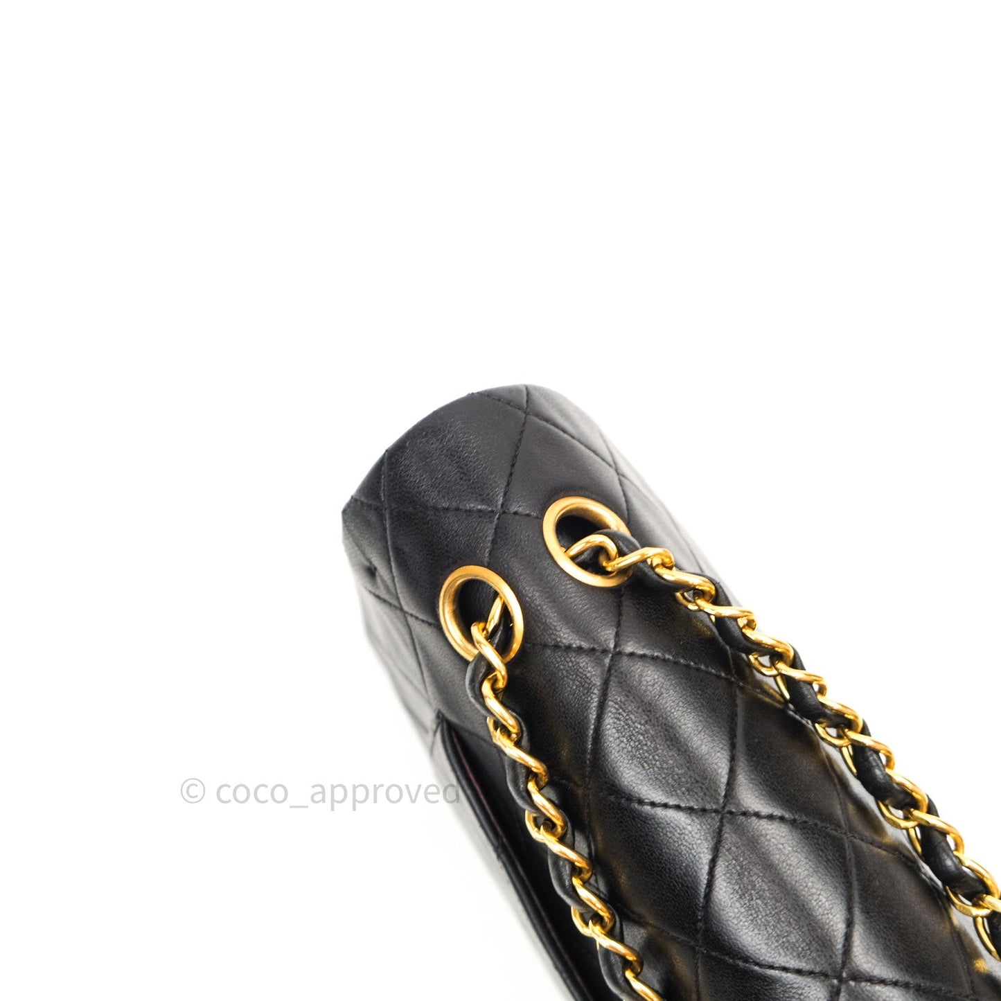 Chanel Vintage Classic Double Flap M/L Black Lambskin 24K Gold Hardware
