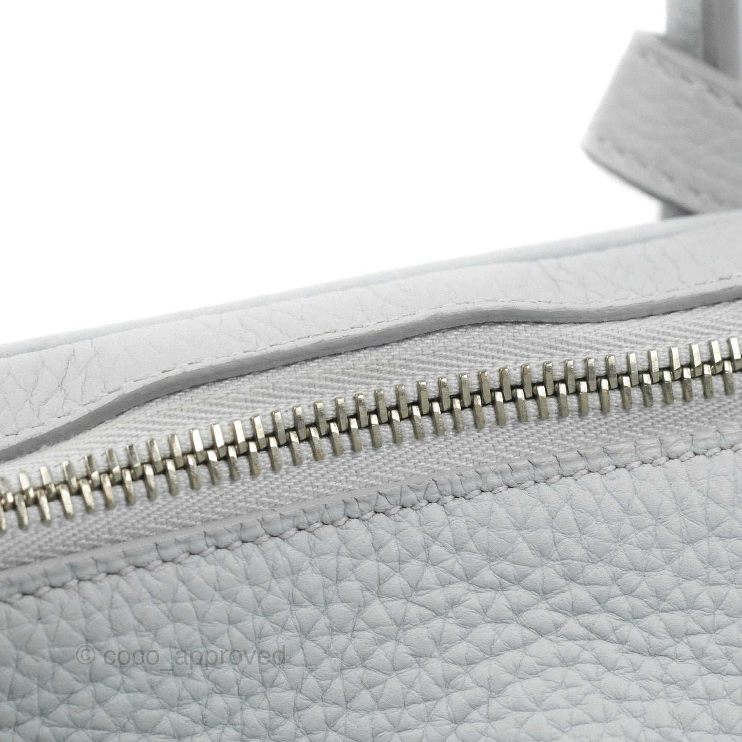 Hermès Lindy 30 Bleu Pale Clemence Palladium Hardware