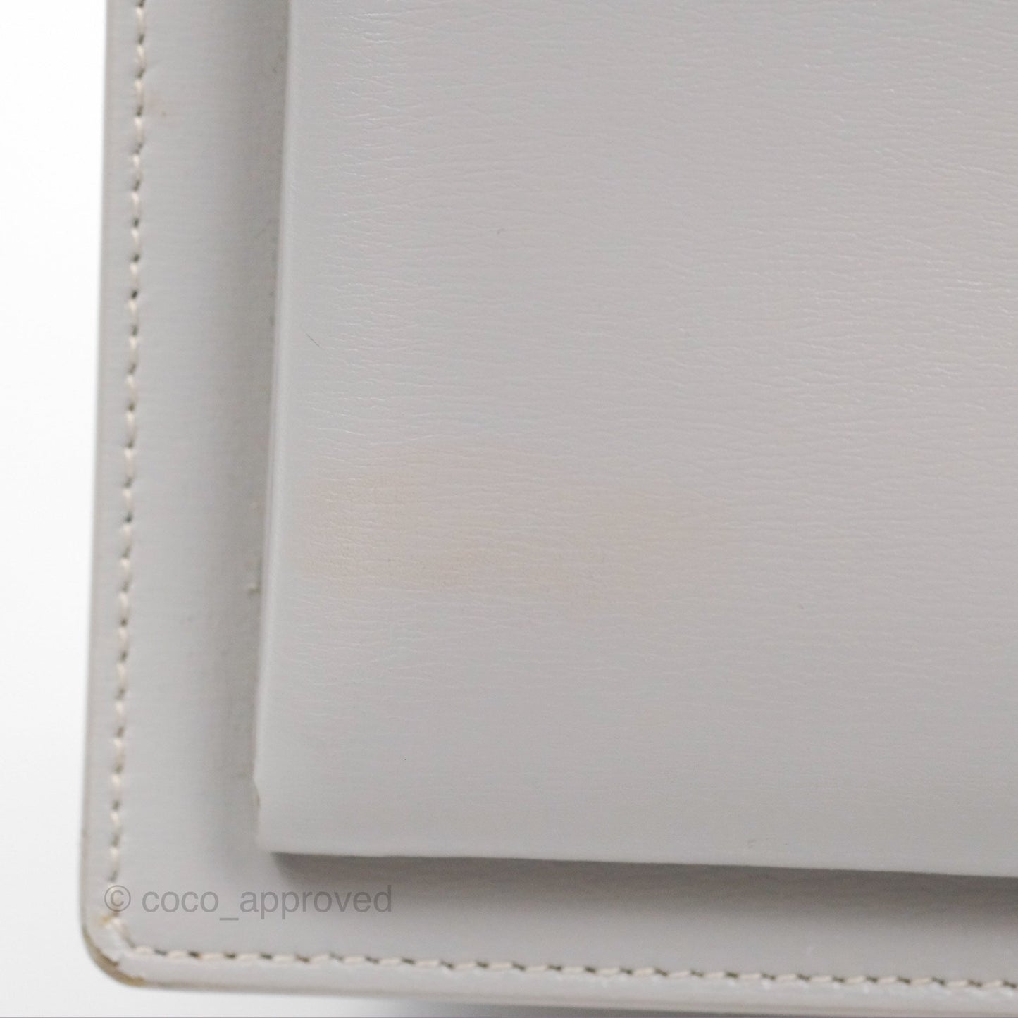 Saint Laurent Sunset Medium Light Grey Calfskin Silver Hardware