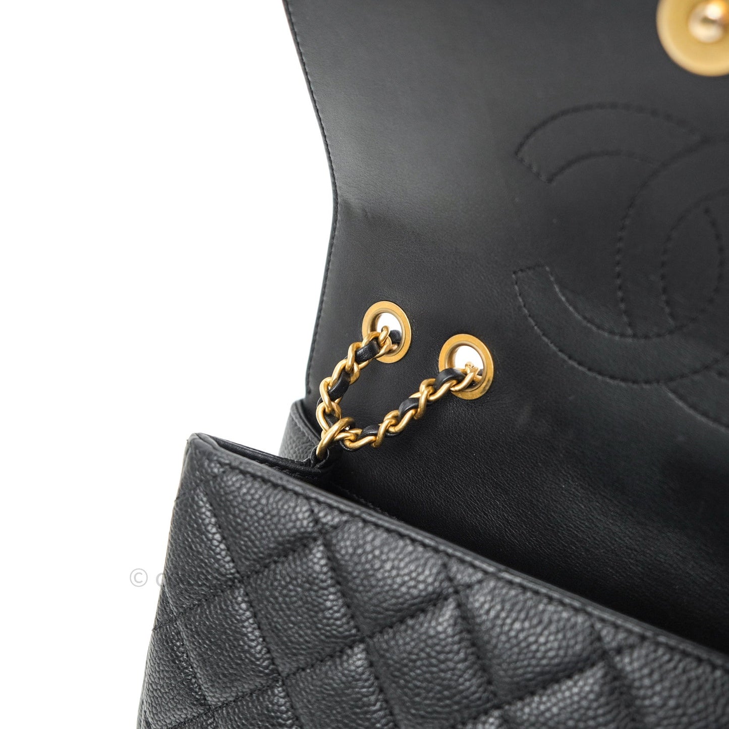 Chanel Quilted Small CC Filigree Flap Black Caviar