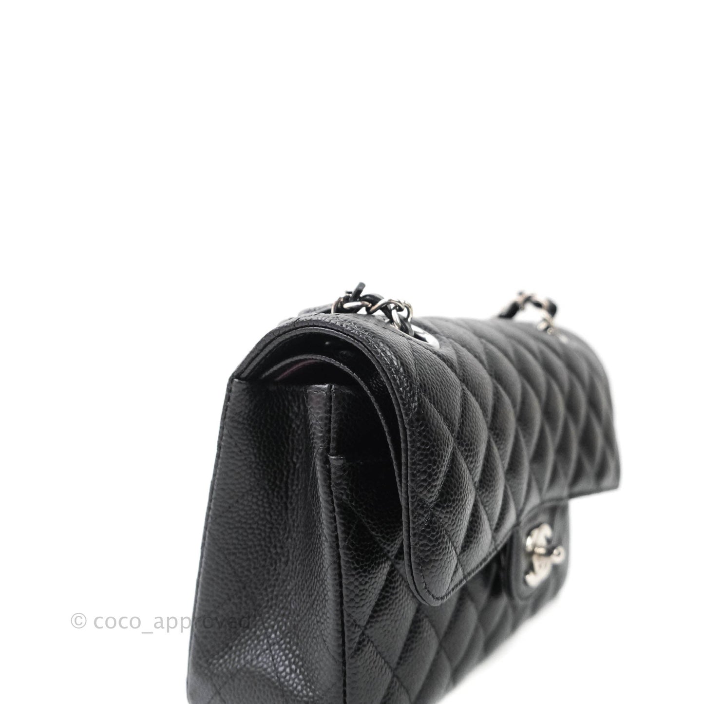 Chanel Classic Small S/M Flap Black Caviar Silver Hardware