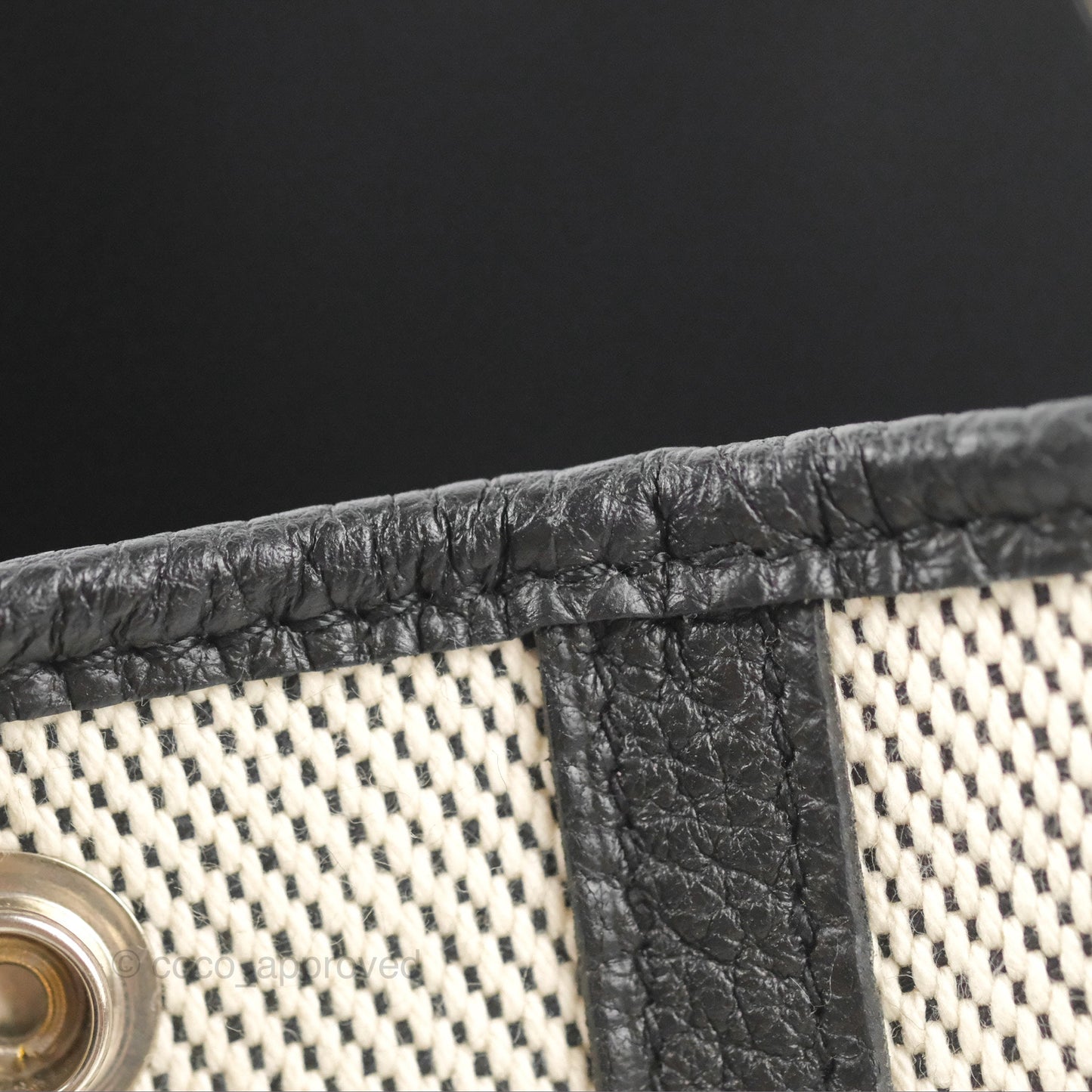 Hermès Garden Party 30 Black/Ecru Canvas