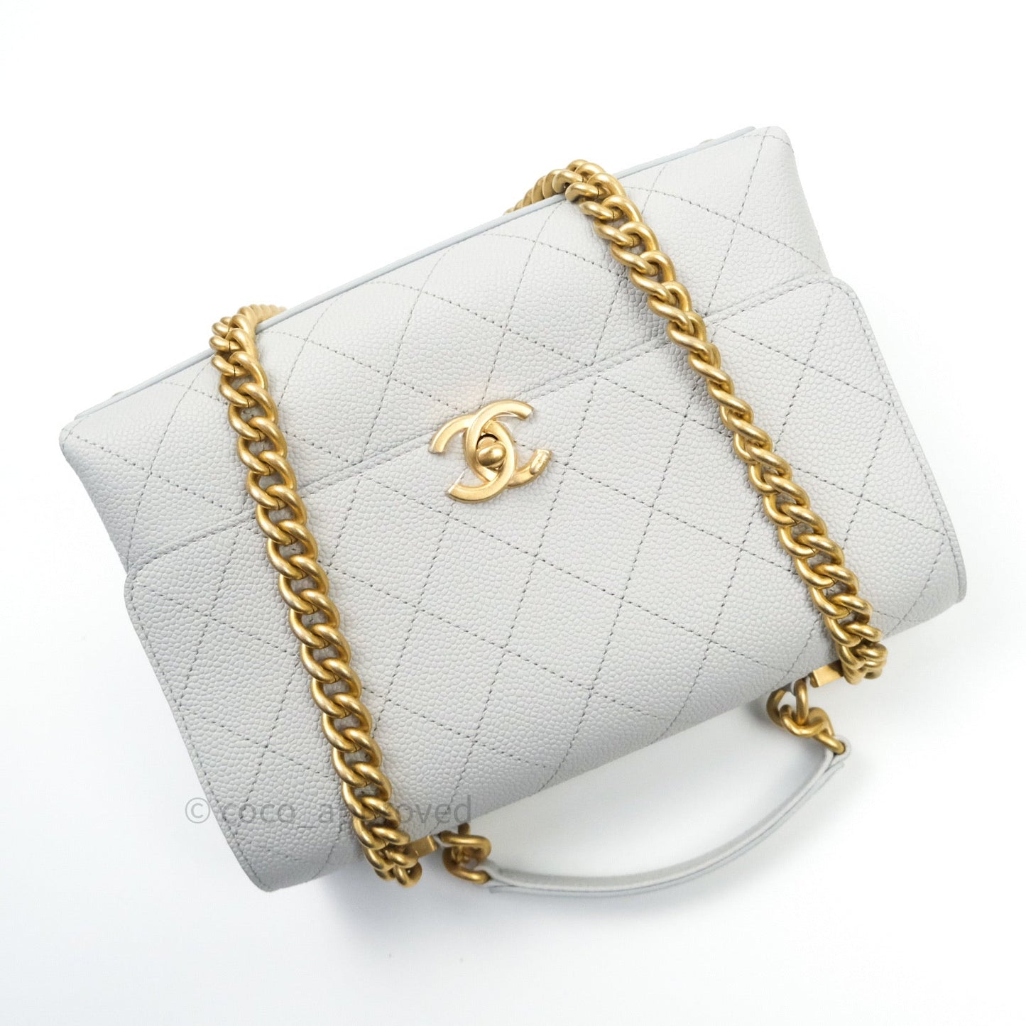 Chanel Chic Affinity Small Grained Calfskin Grey Gold Hardware