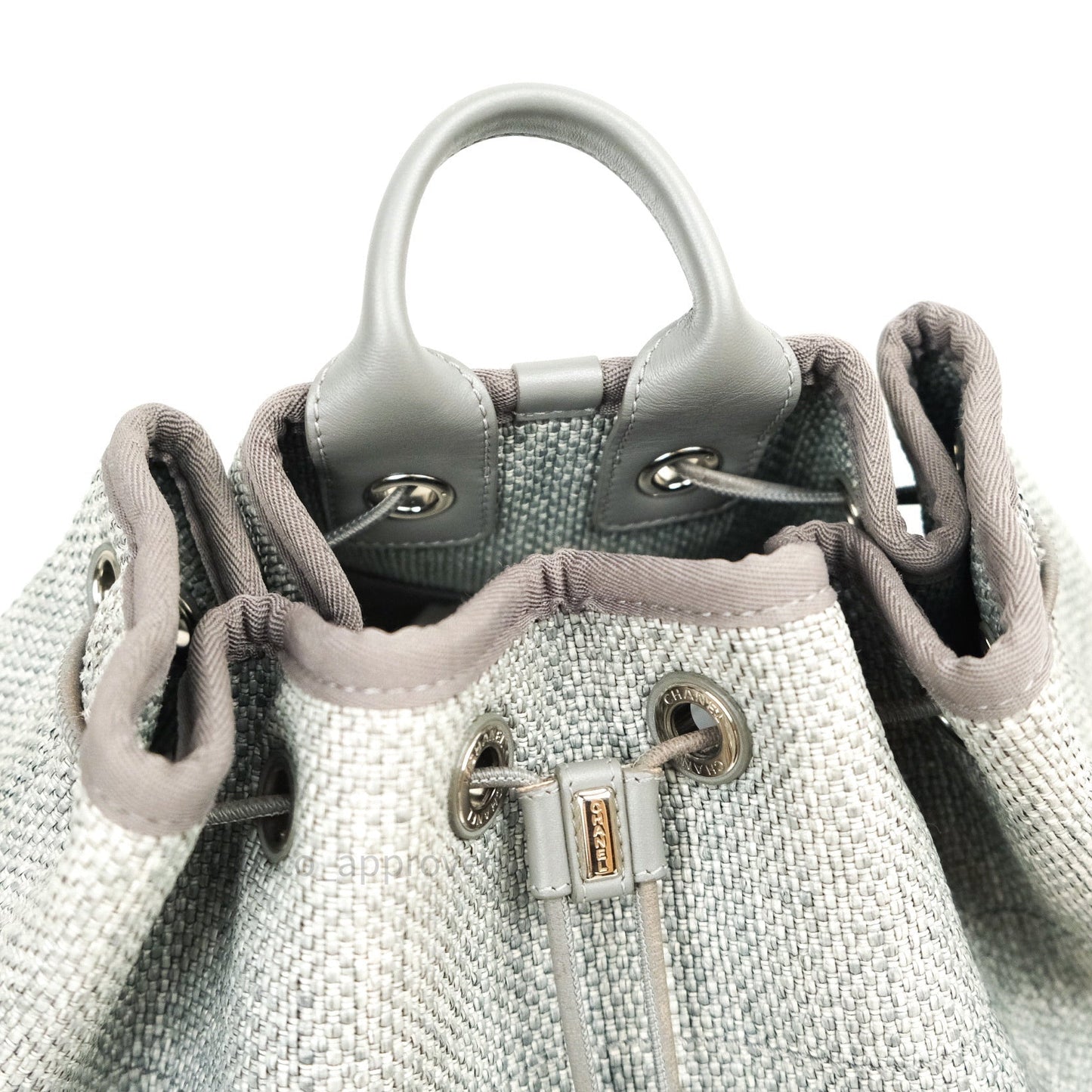 Chanel Canvas Deauville Backpack Grey