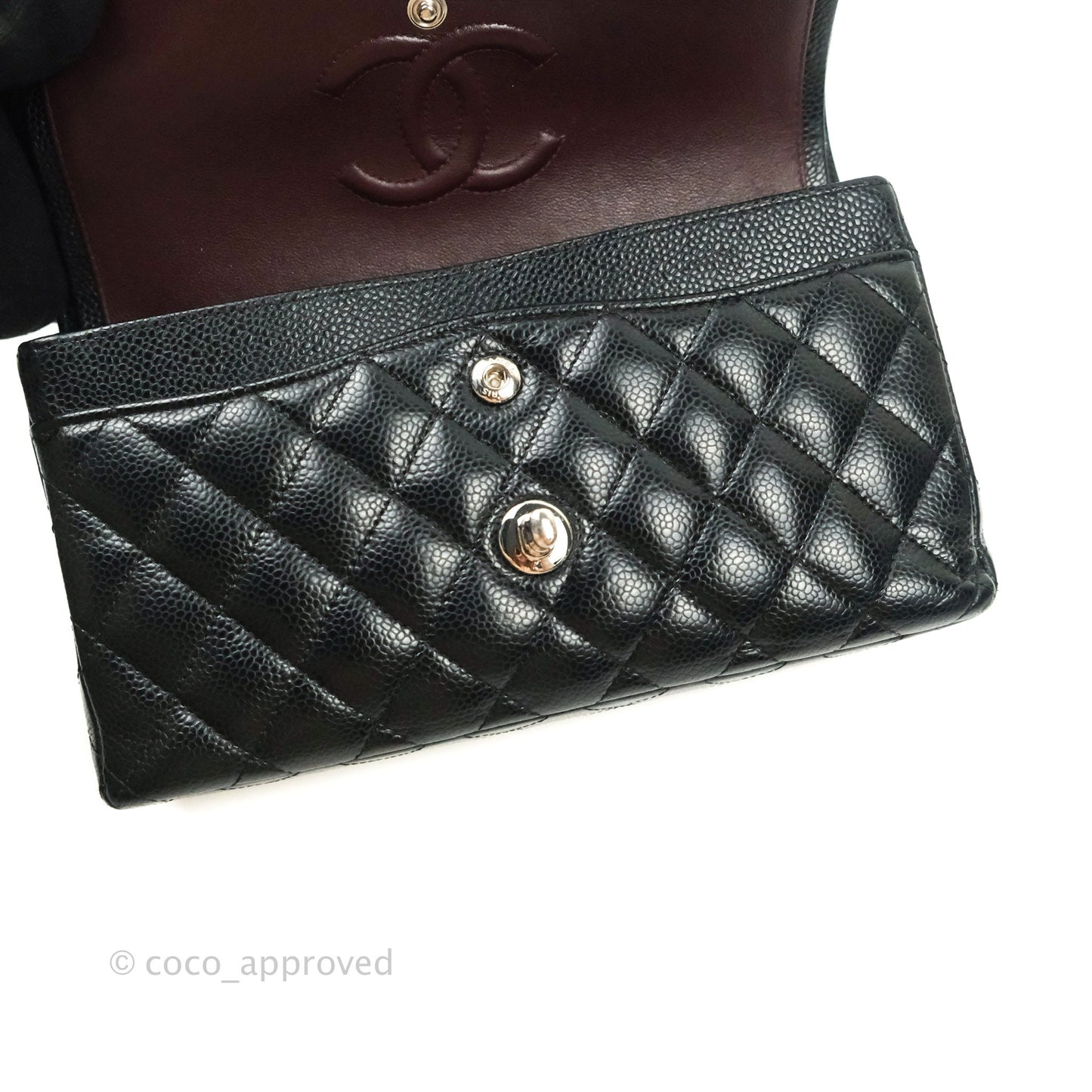 Chanel Classic Small S/M Flap Black Caviar Silver Hardware