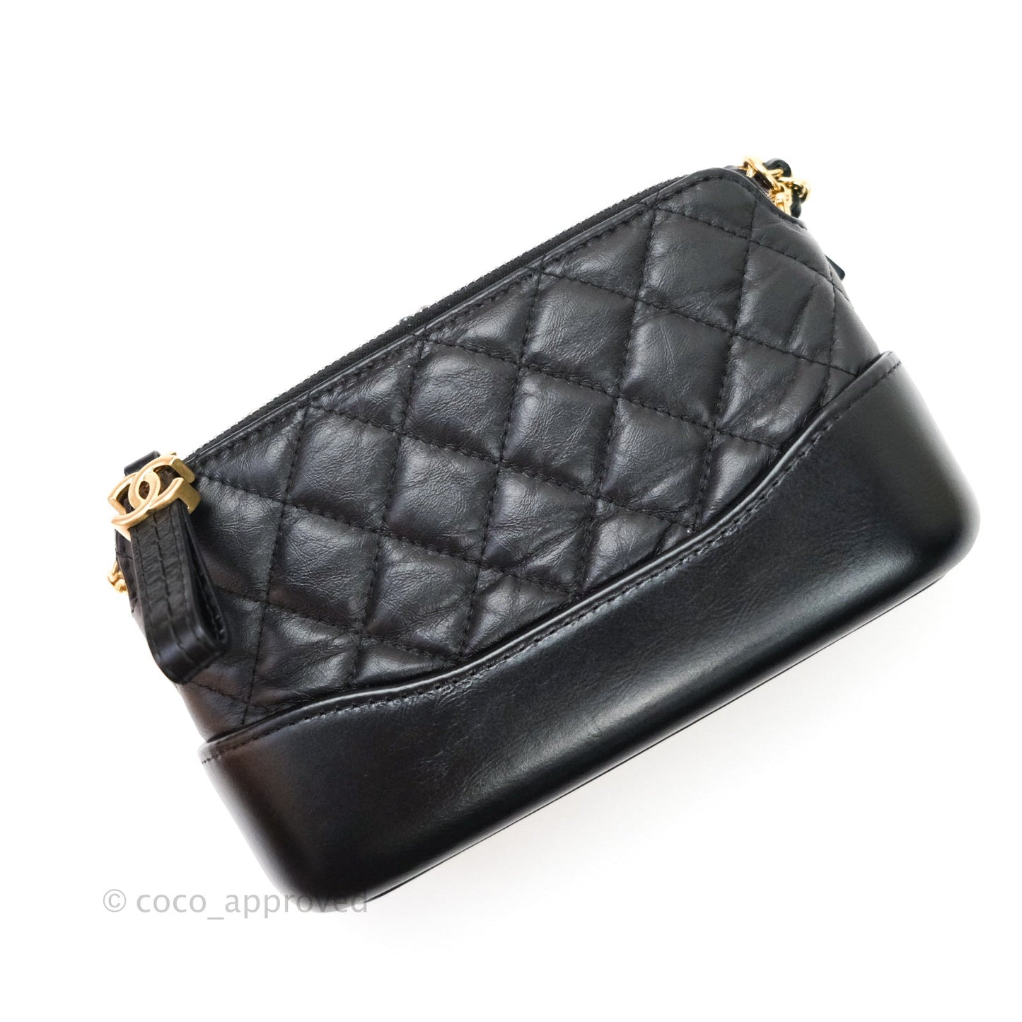 Chanel Gabrielle Clutch With Chain Aged Calfskin Black Mixed Hardware