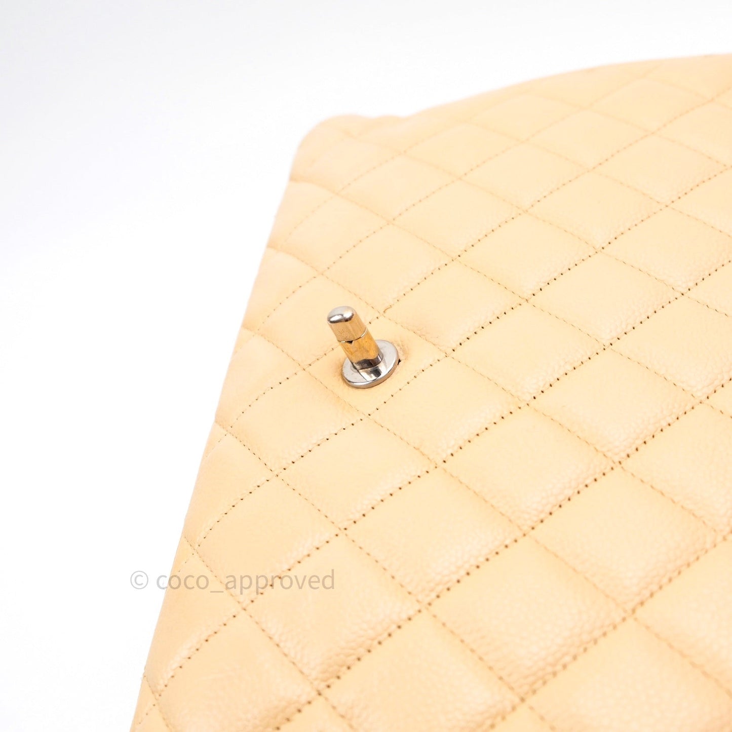 Chanel Jumbo Double Flap Beige Caviar Silver Hardware⁣⁣