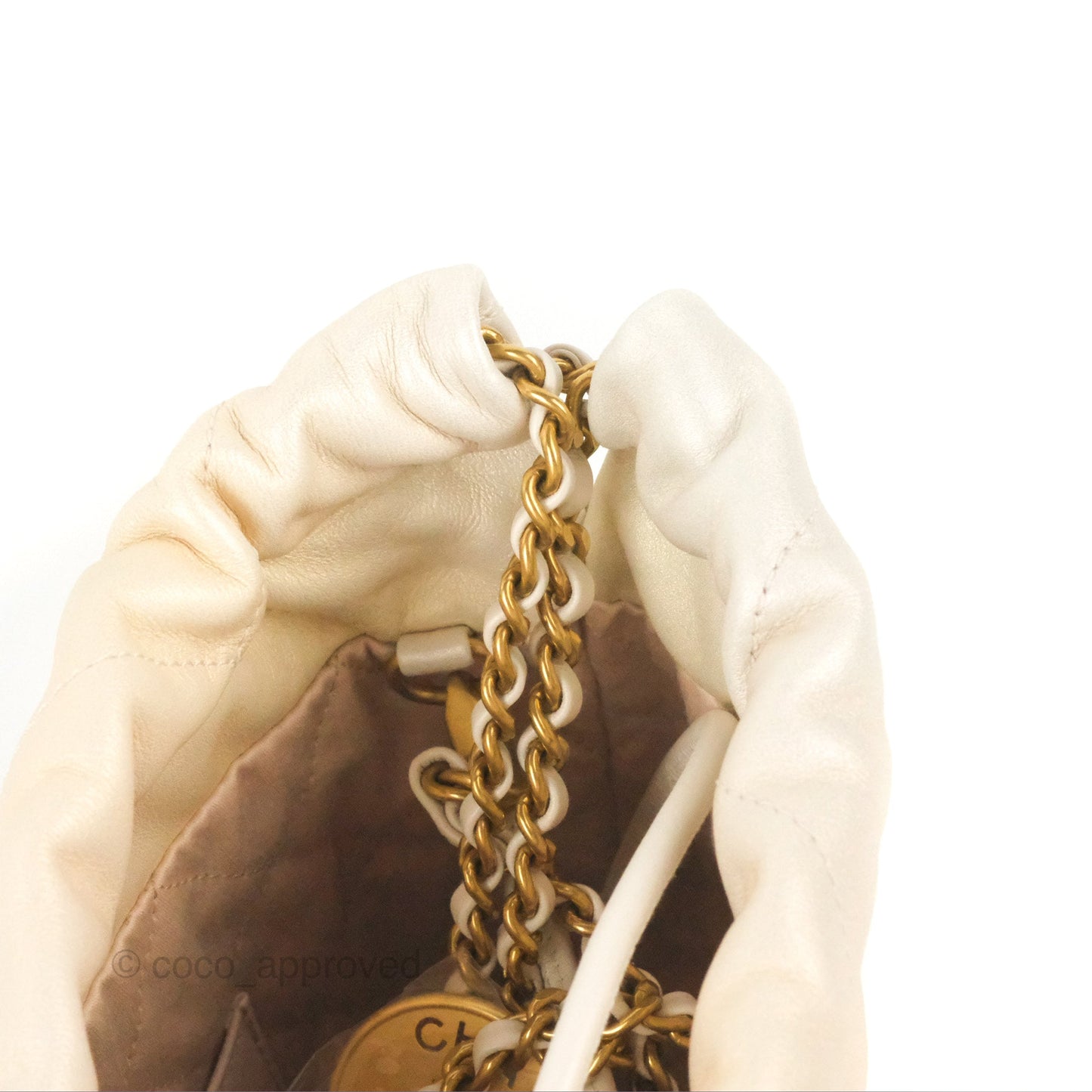 Chanel 22 Mini Bag Iridescent Pearl Calfskin