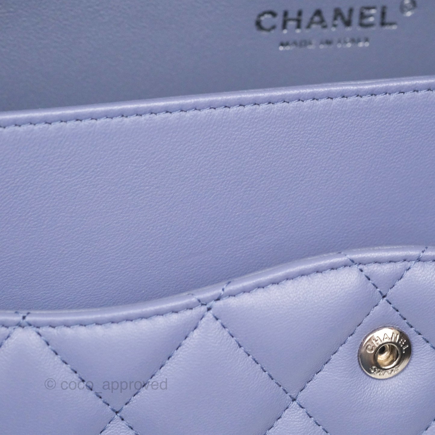 Chanel Jumbo Double Flap Lavender Blue Lambskin Silver Hardware⁣⁣