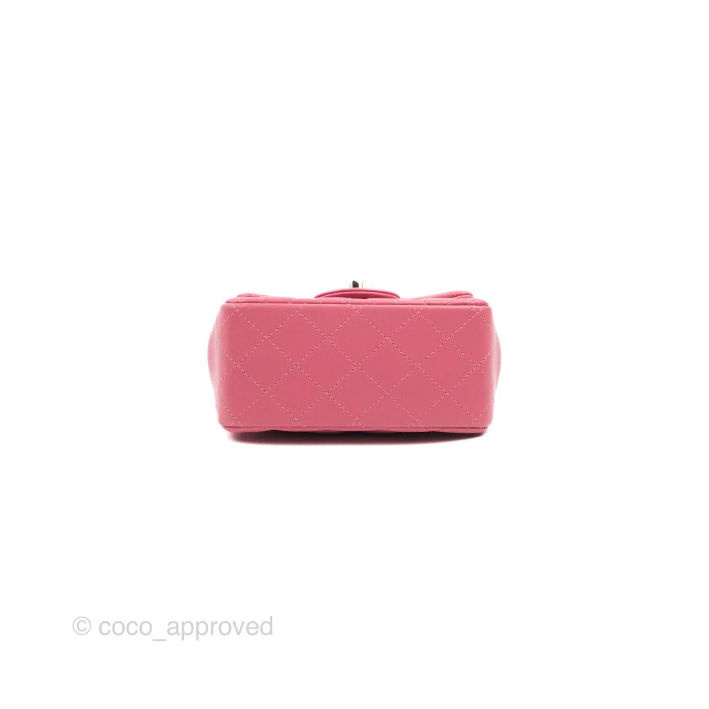 Chanel Mini Square Flap Pink Lambskin Gold Hardware