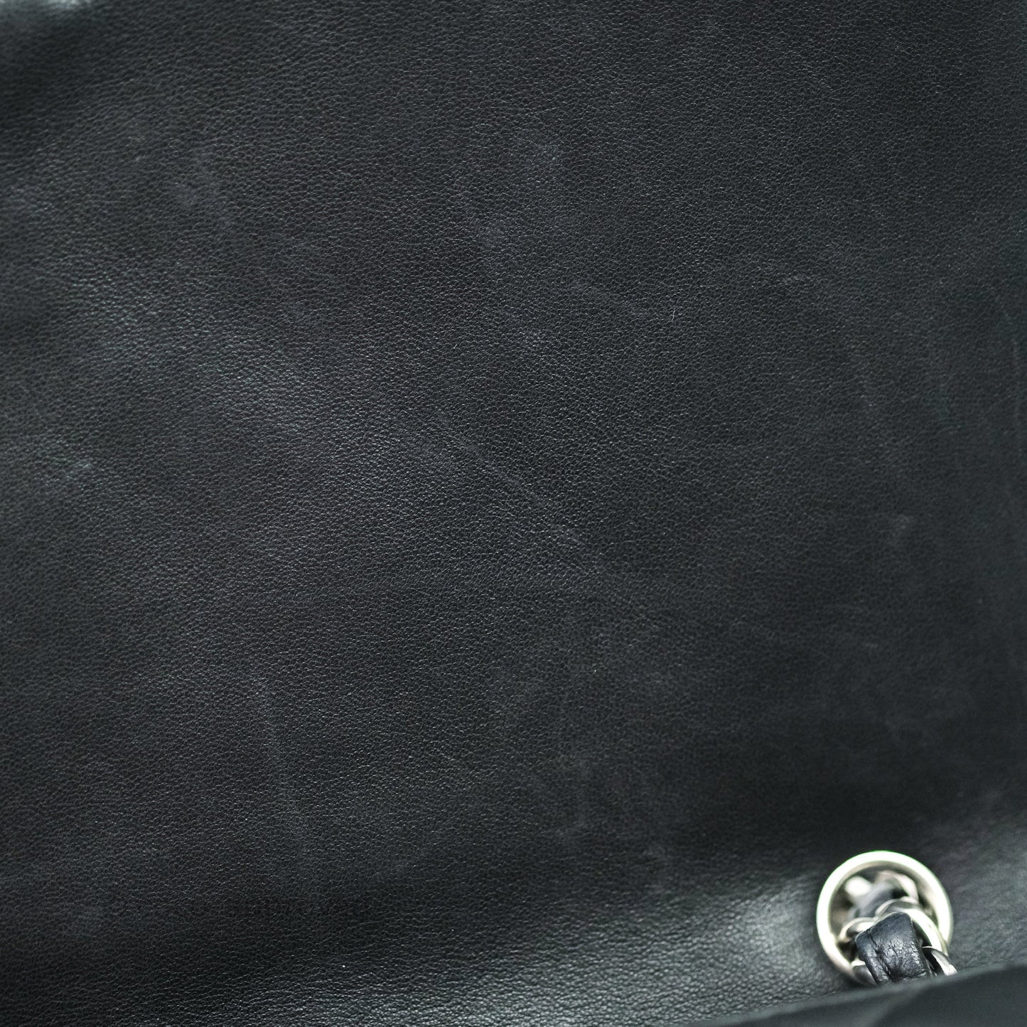 Chanel Quilted Maxi Single Flap Black Lambskin Silver Hardware