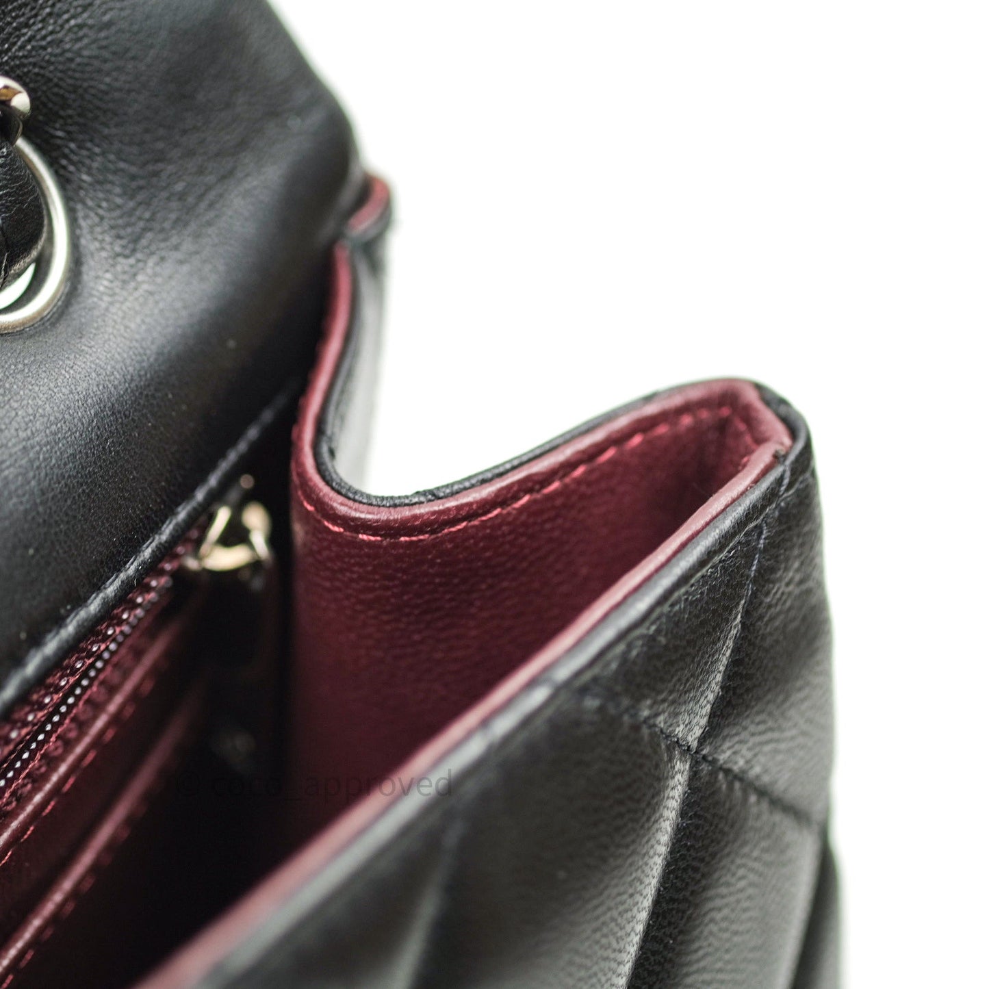 Chanel Classic Maxi Single Flap Quilted Black Lambskin Silver Hardware