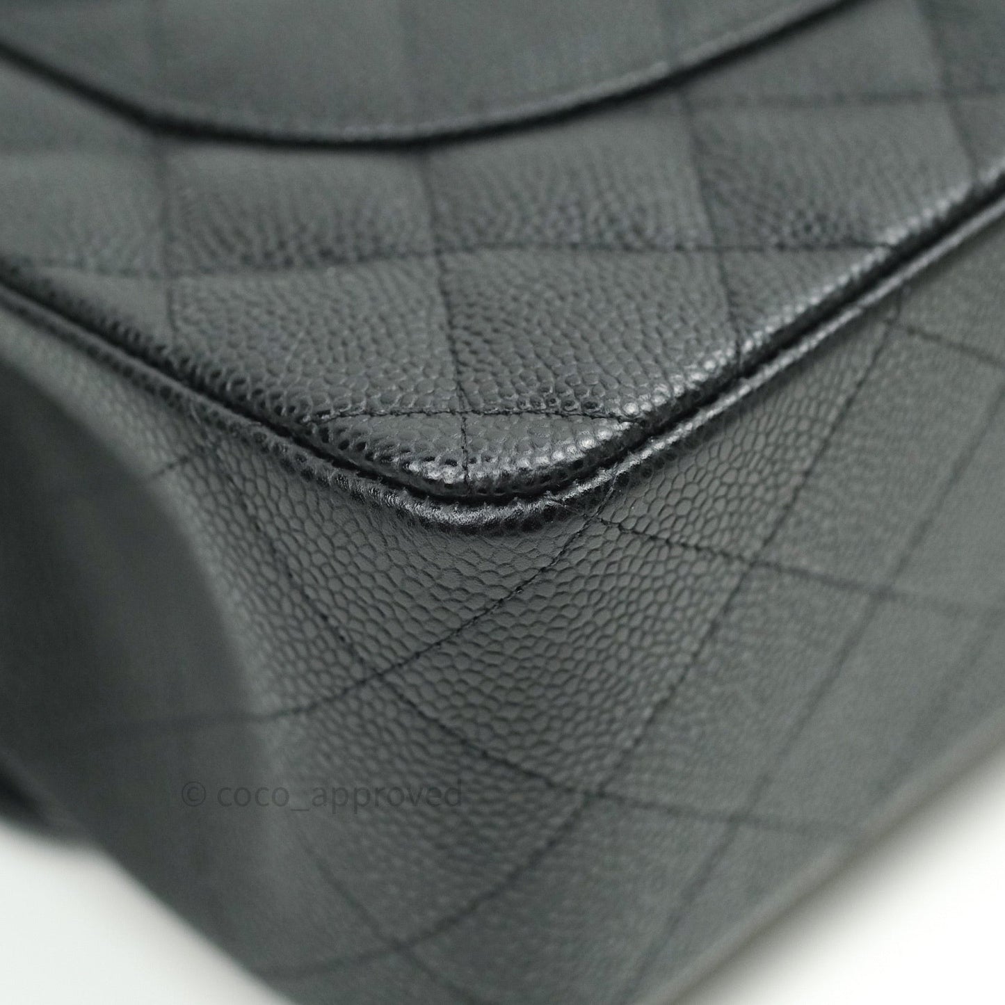 Chanel Classic Jumbo Double Flap Black Caviar Silver Hardware⁣⁣
